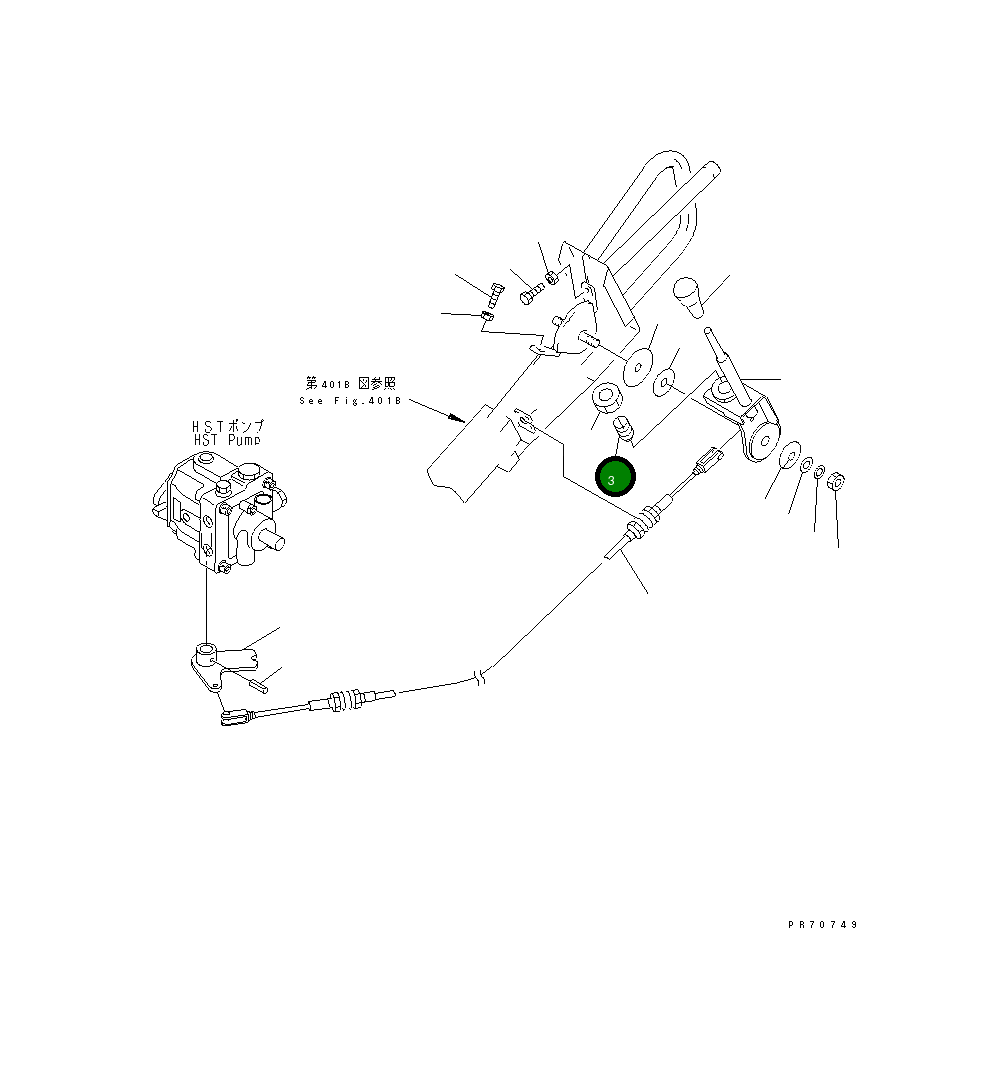 Фиксирующий шарик 2692-3-55610 Komatsu