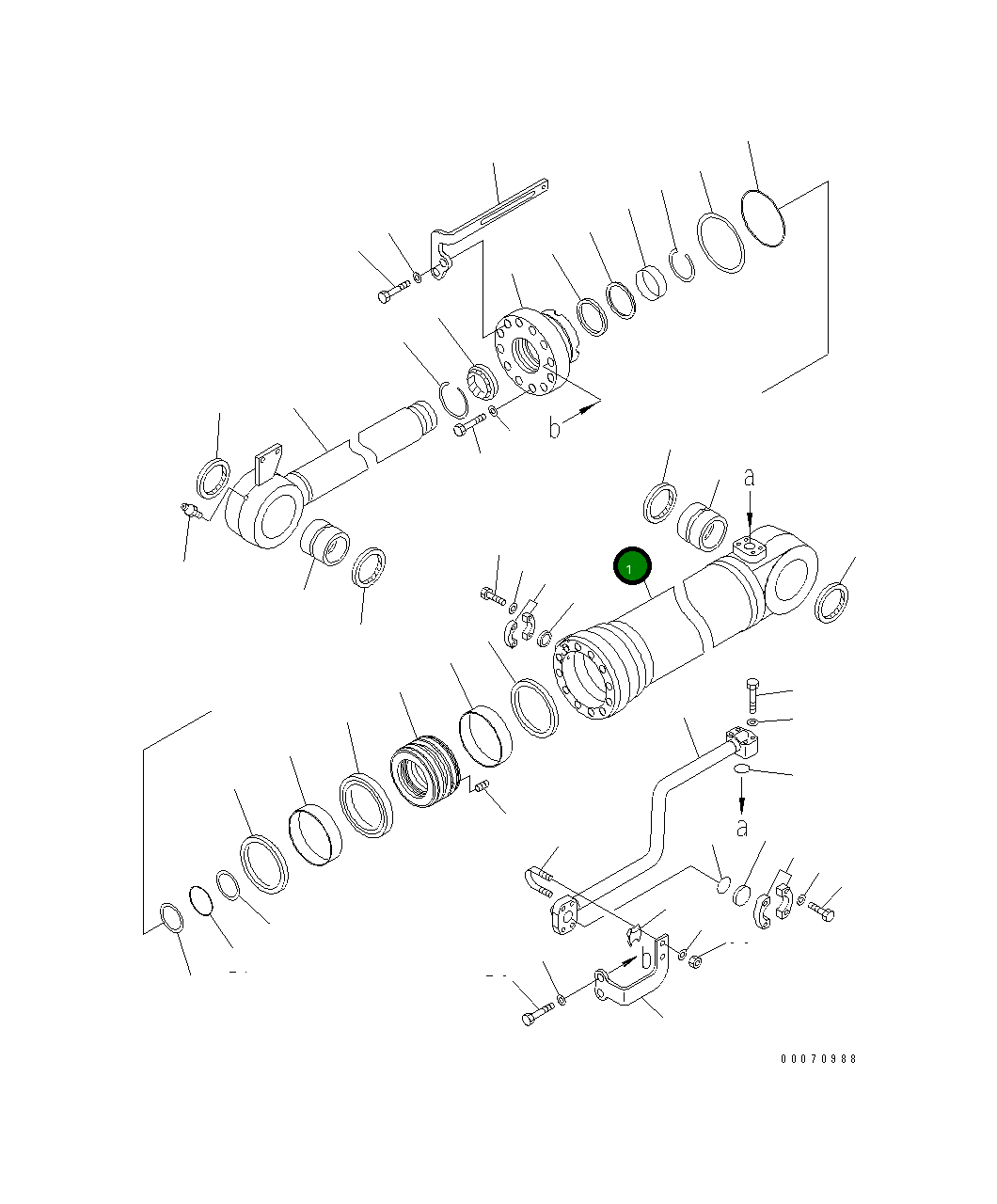 Цилиндр 721-13-18090 Komatsu