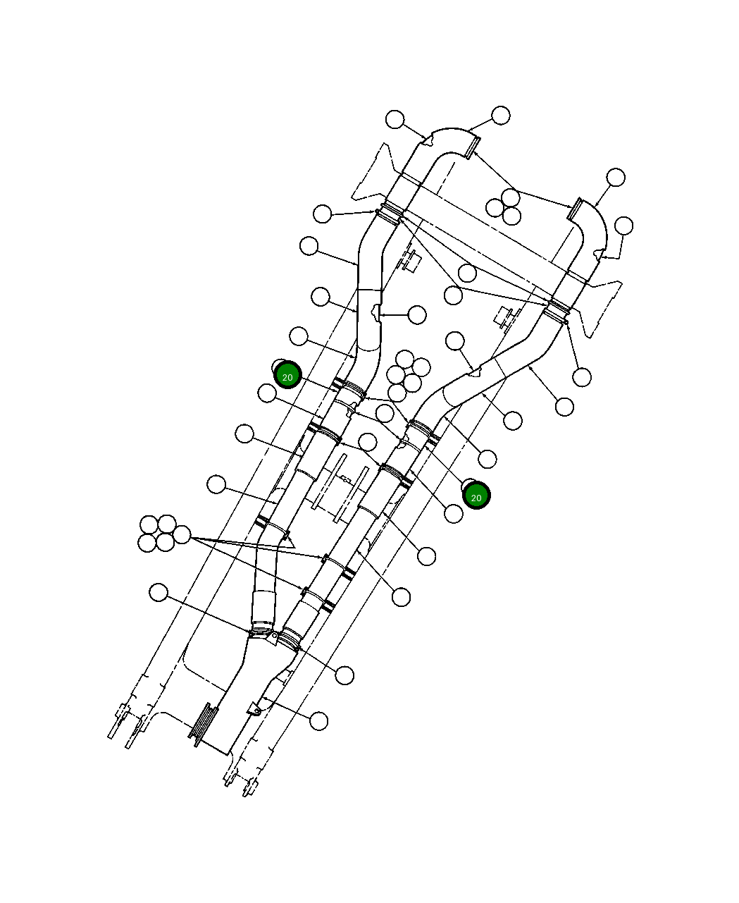 Теплоизоляционное одеяло выхлопа PB8129 Komatsu