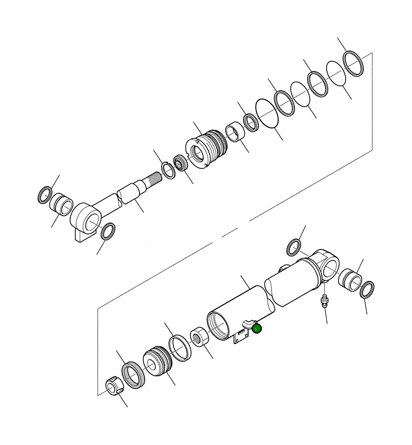 Цилиндр 3F4587071 Komatsu