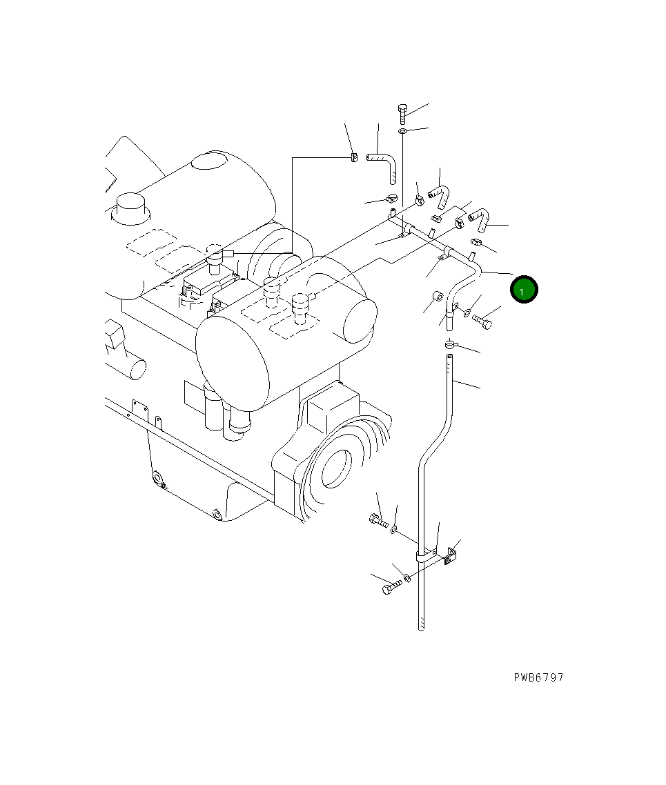 Трубка 209-01-78611 Komatsu