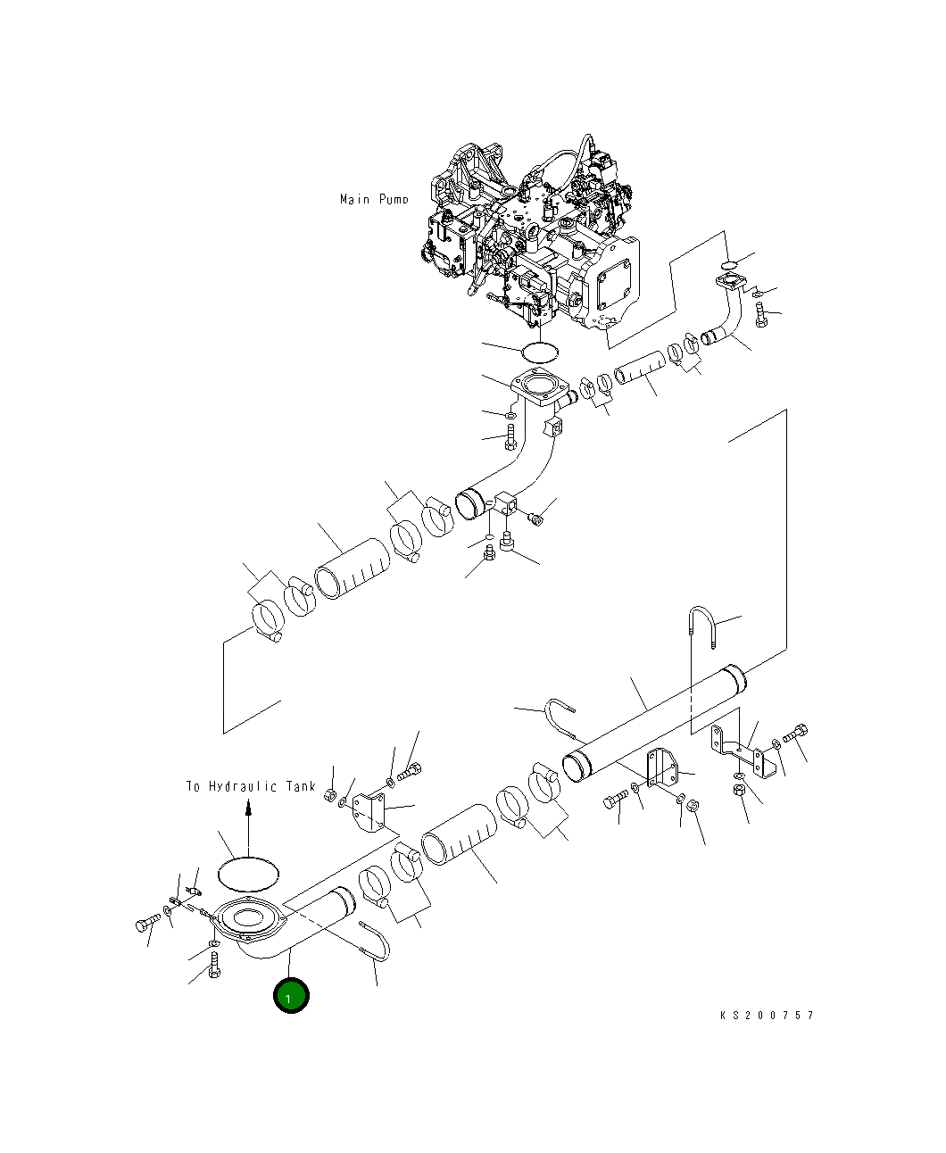 Трубка 209-62-41111 Komatsu