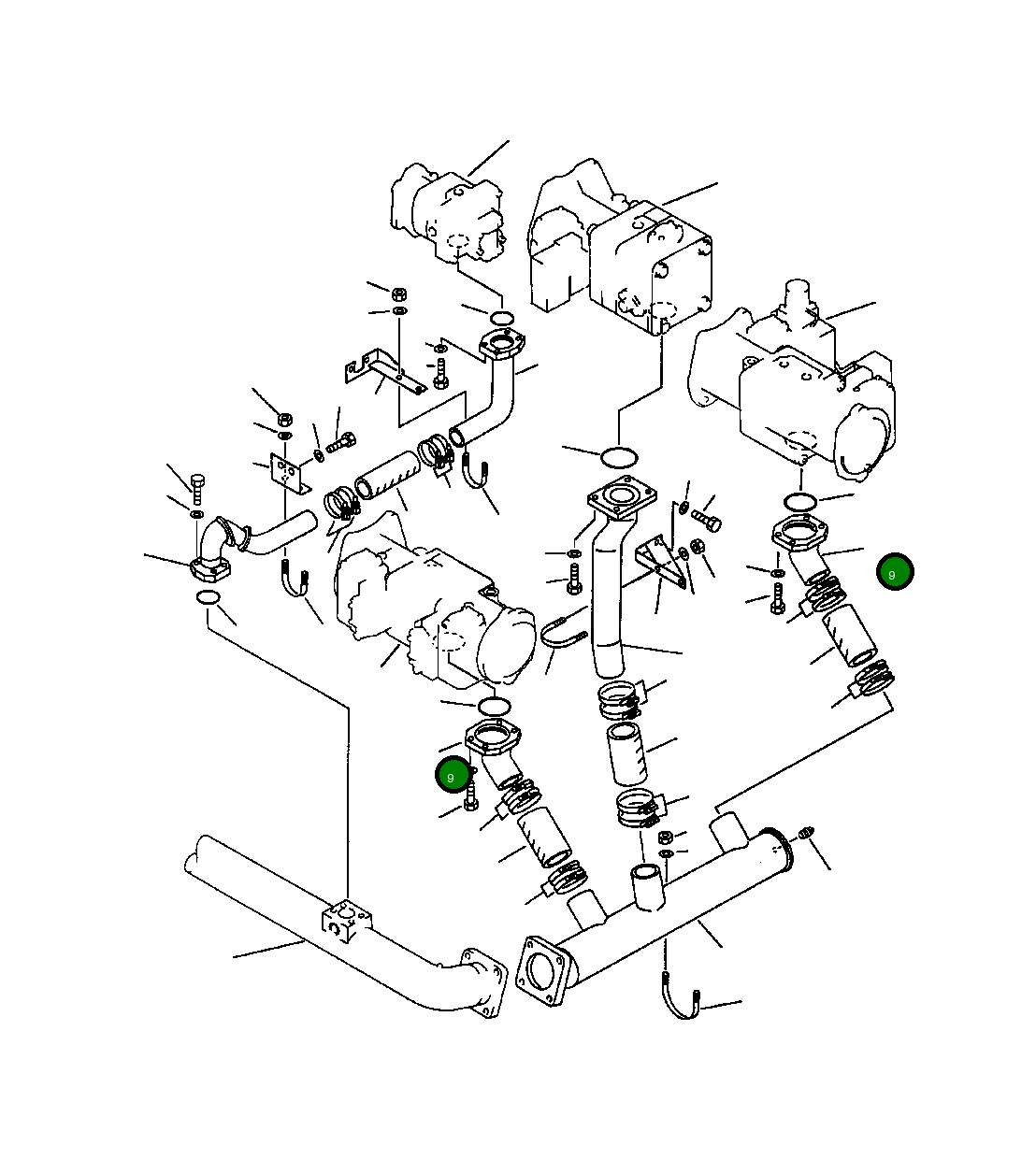 Трубка 209-62-55350 Komatsu