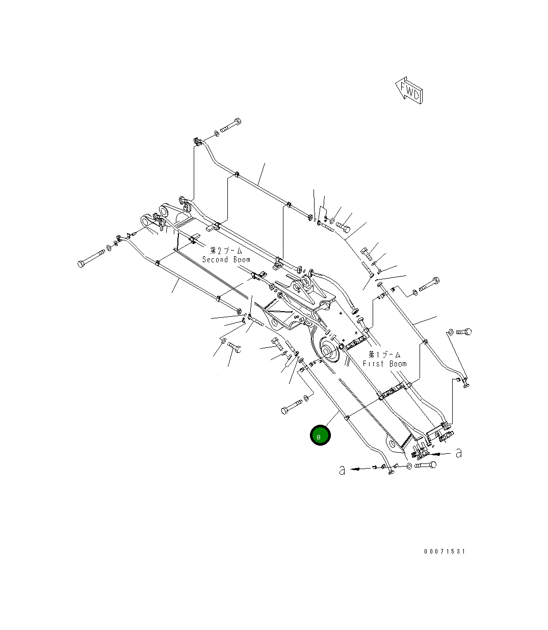 Трубка 207-966-KF90 Komatsu