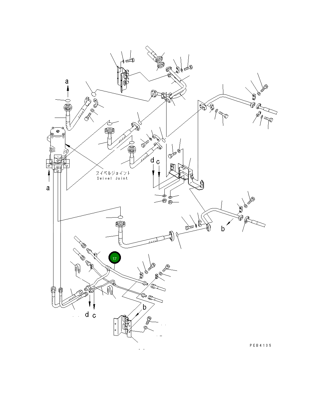 Трубка 209-62-74141 Komatsu