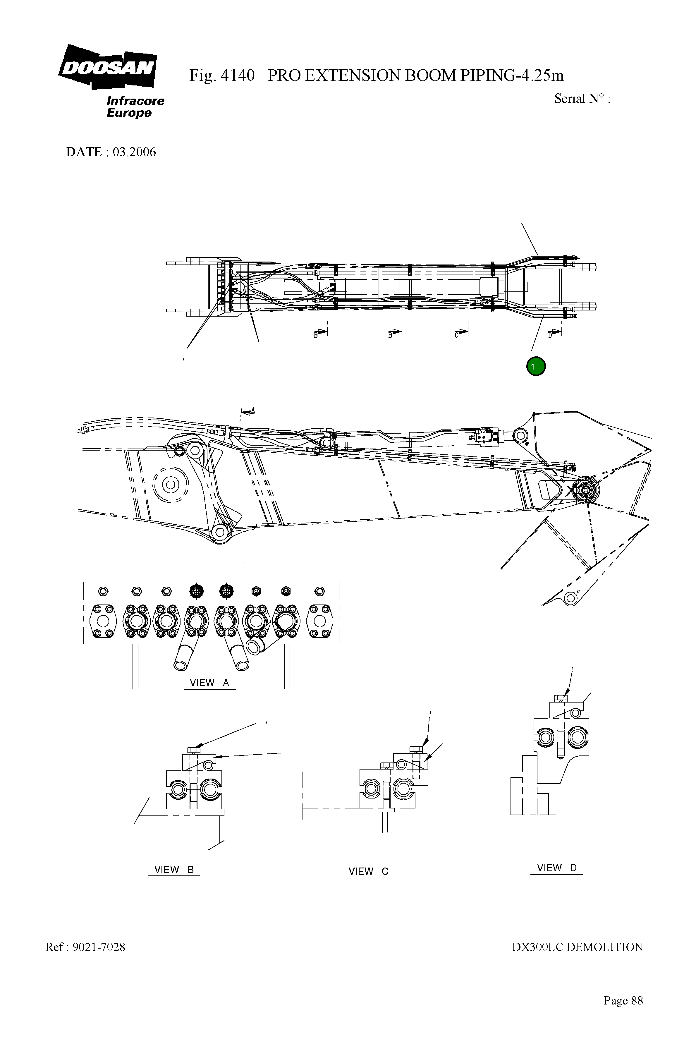 Труба 9140-1028 Komatsu