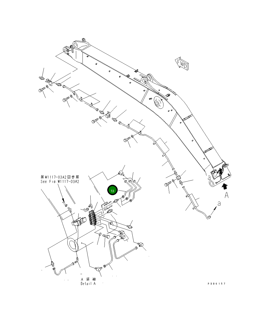 Трубка 208-70-65641 Komatsu