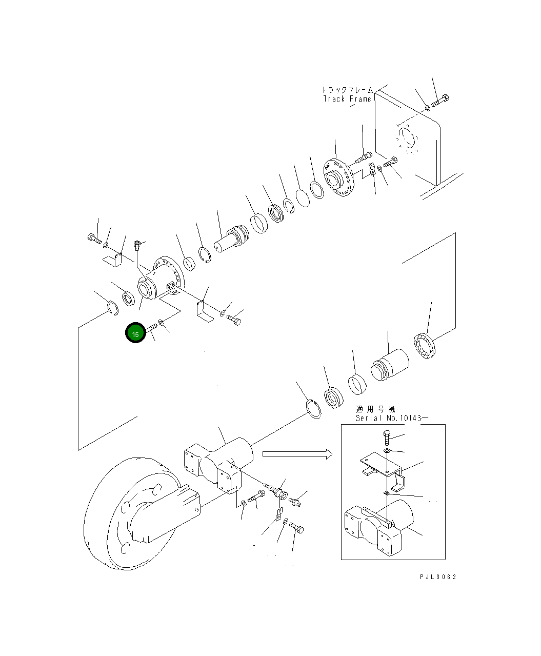 Цилиндр 21T-30-74130 Komatsu