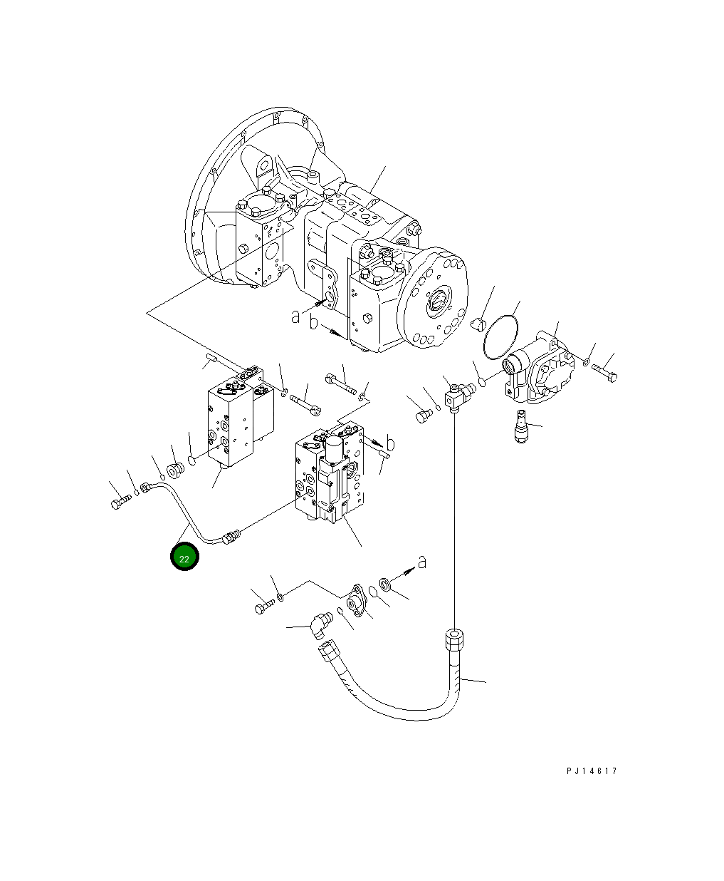 Трубка 708-25-19140 Komatsu