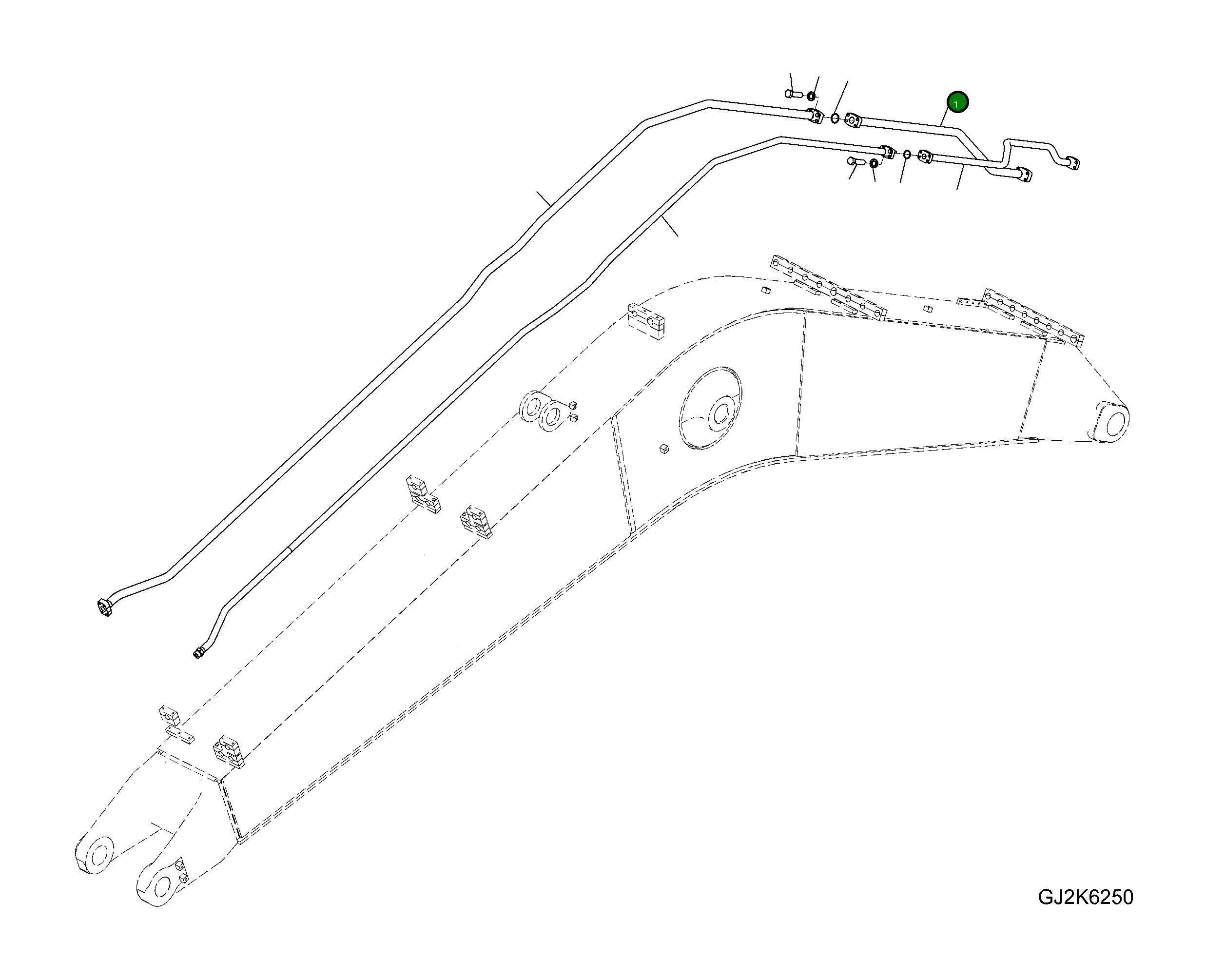 Трубка 20K-970-3310 Komatsu