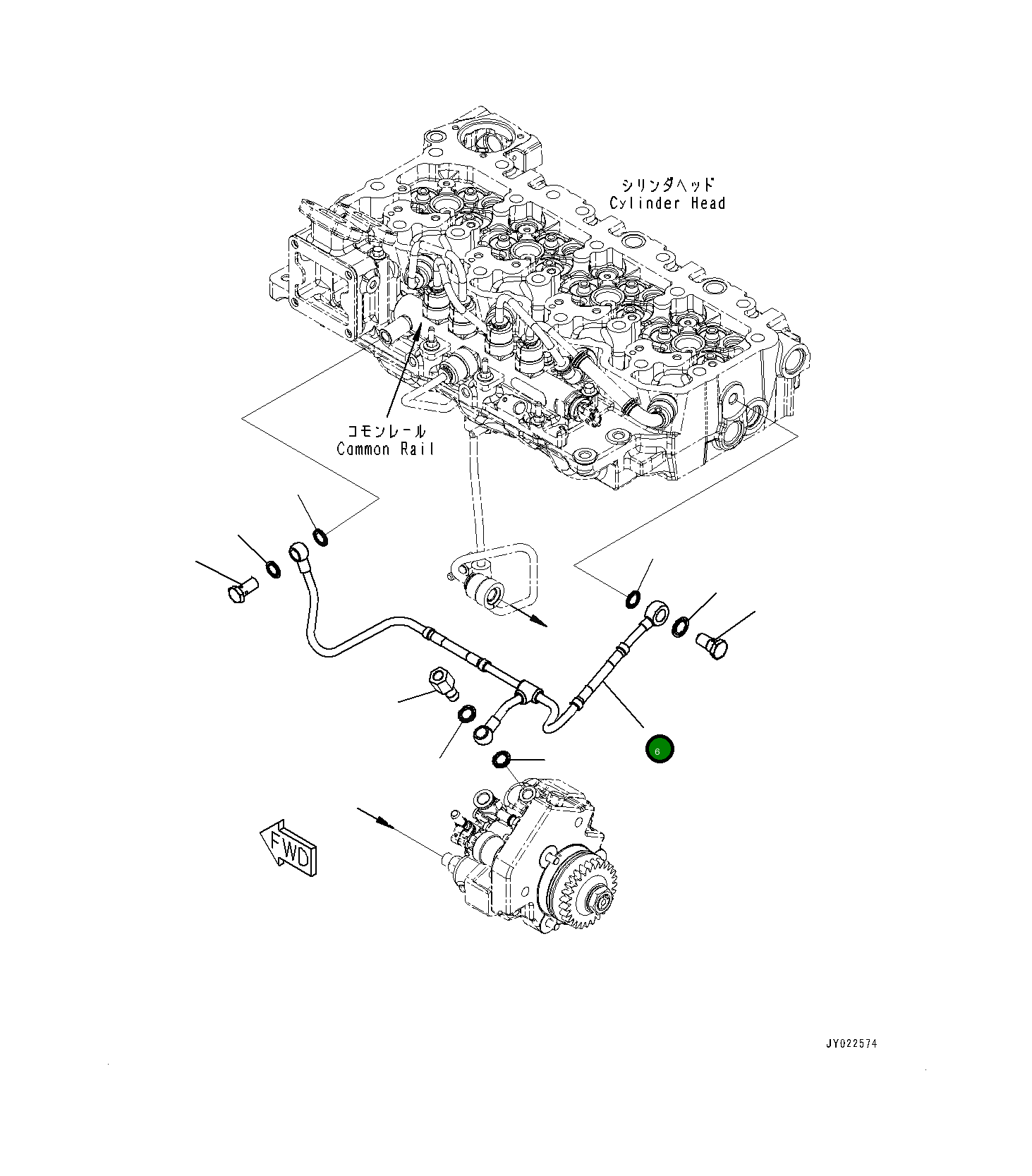 Трубка 6752-71-5510 Komatsu