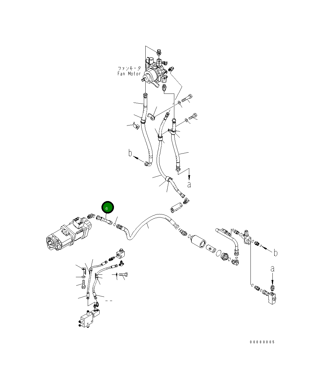 Трубка 23B-02-53171 Komatsu