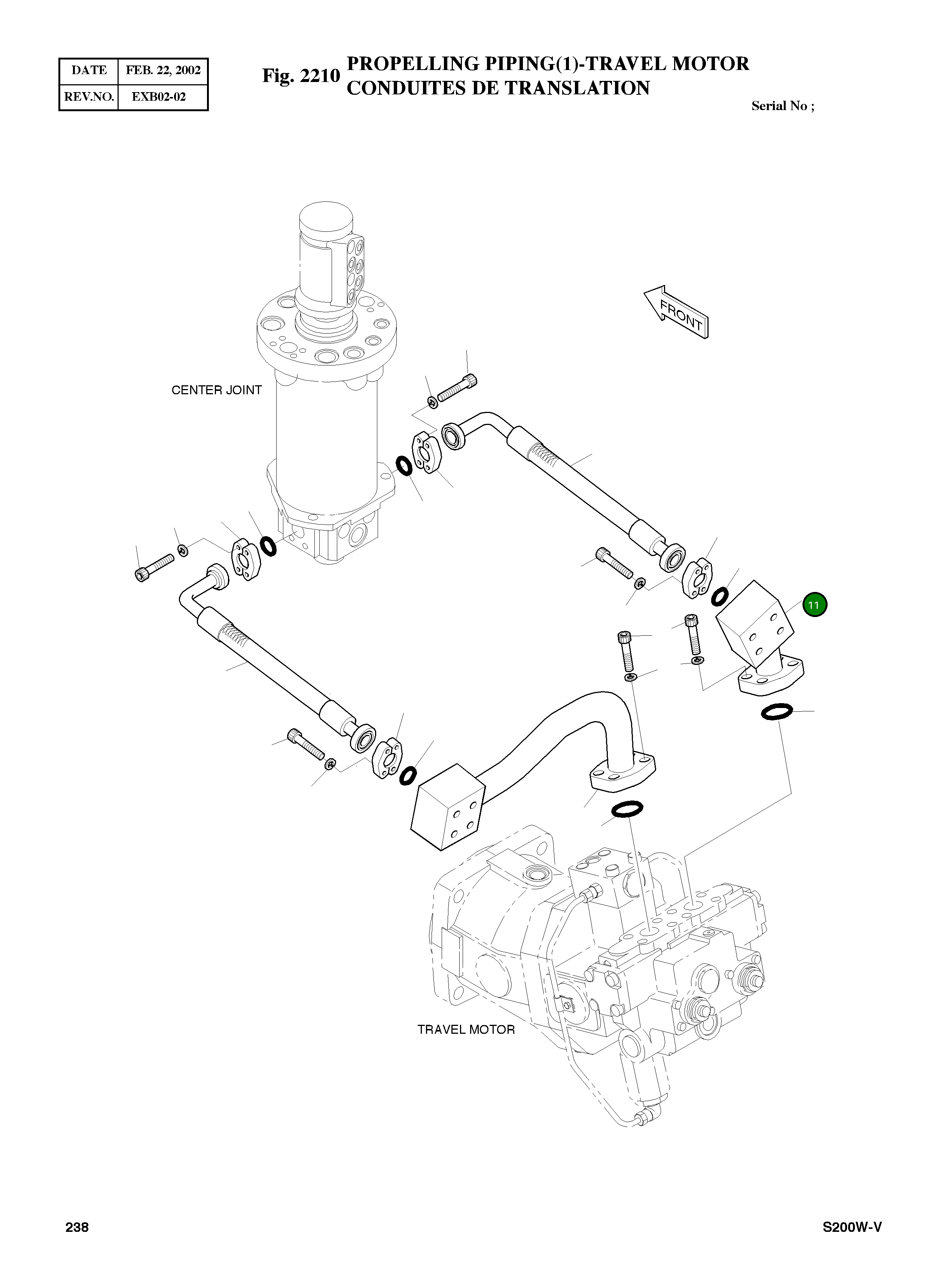 Труба 2140-1443 Komatsu