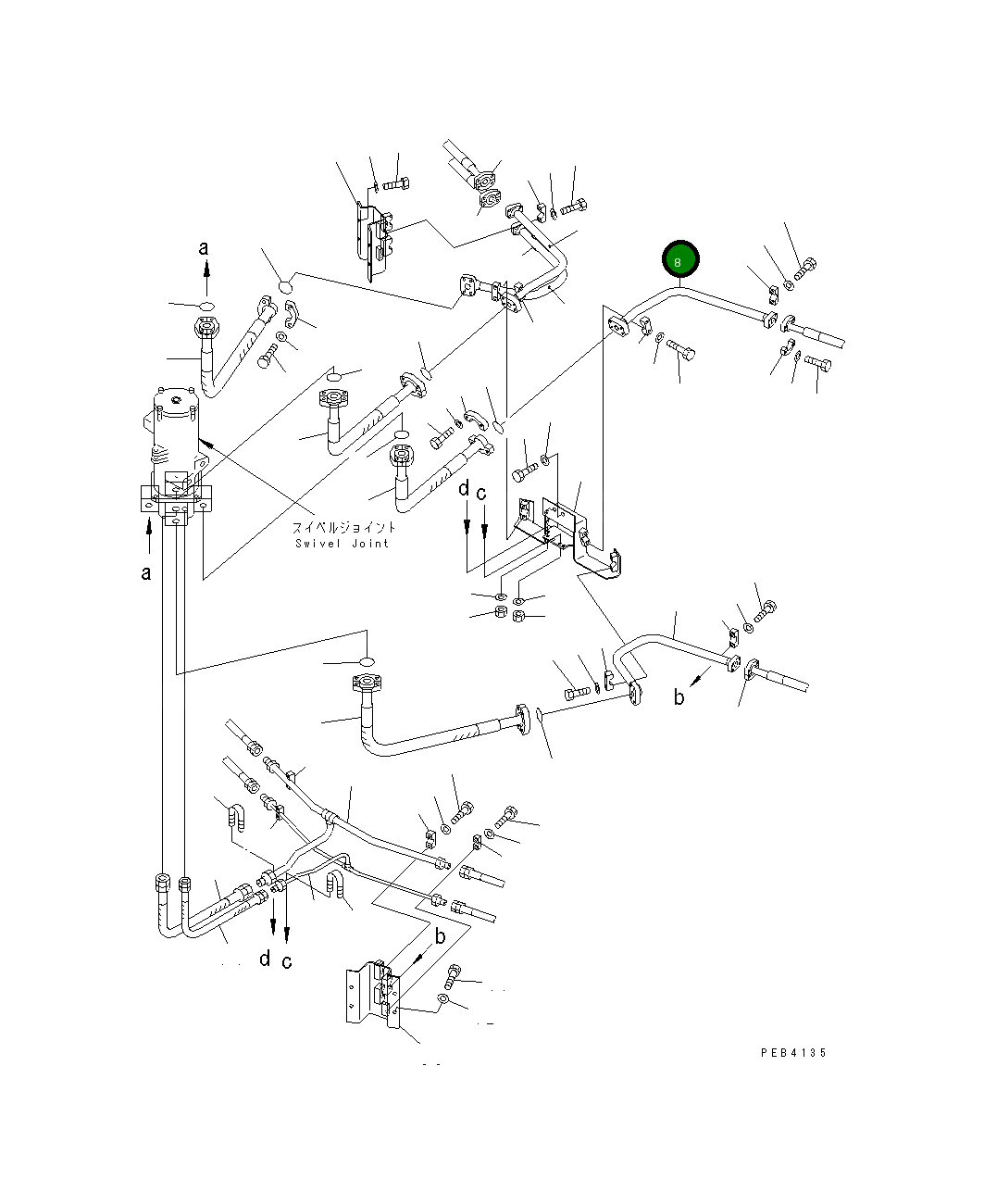 Трубка 209-62-74111 Komatsu
