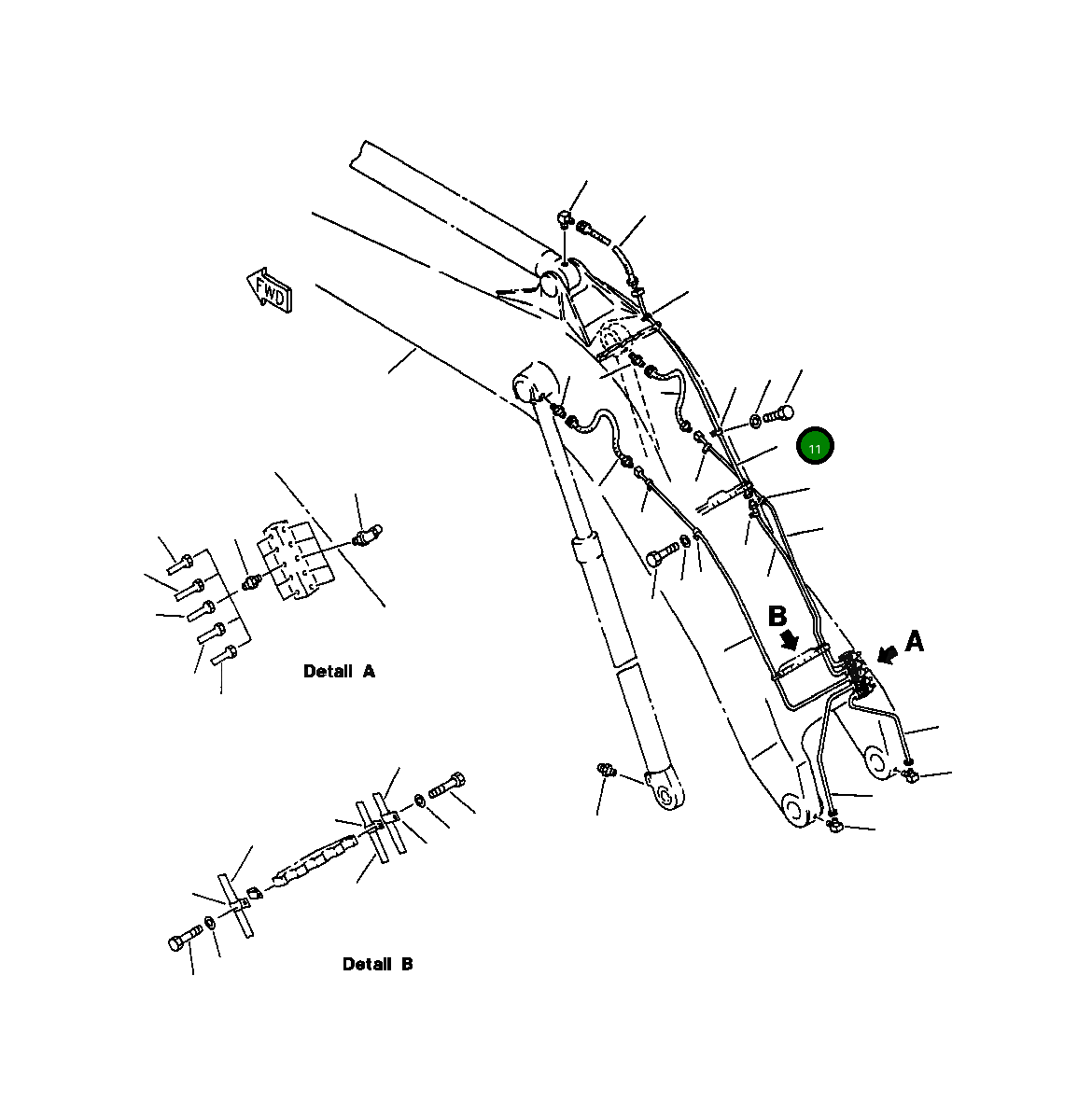 Трубка 209-70-56141 Komatsu
