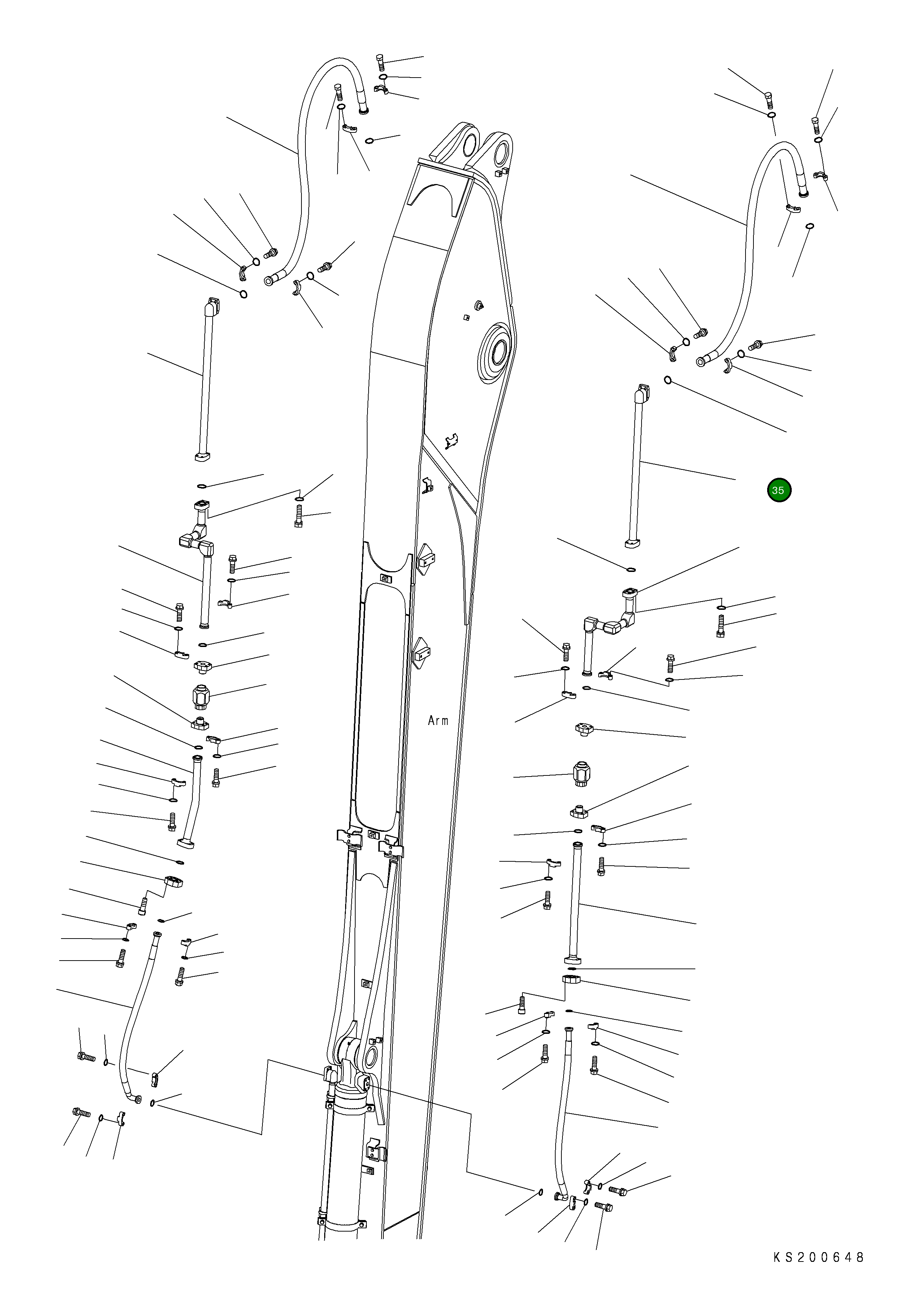Трубка 207-62-KF410 Komatsu