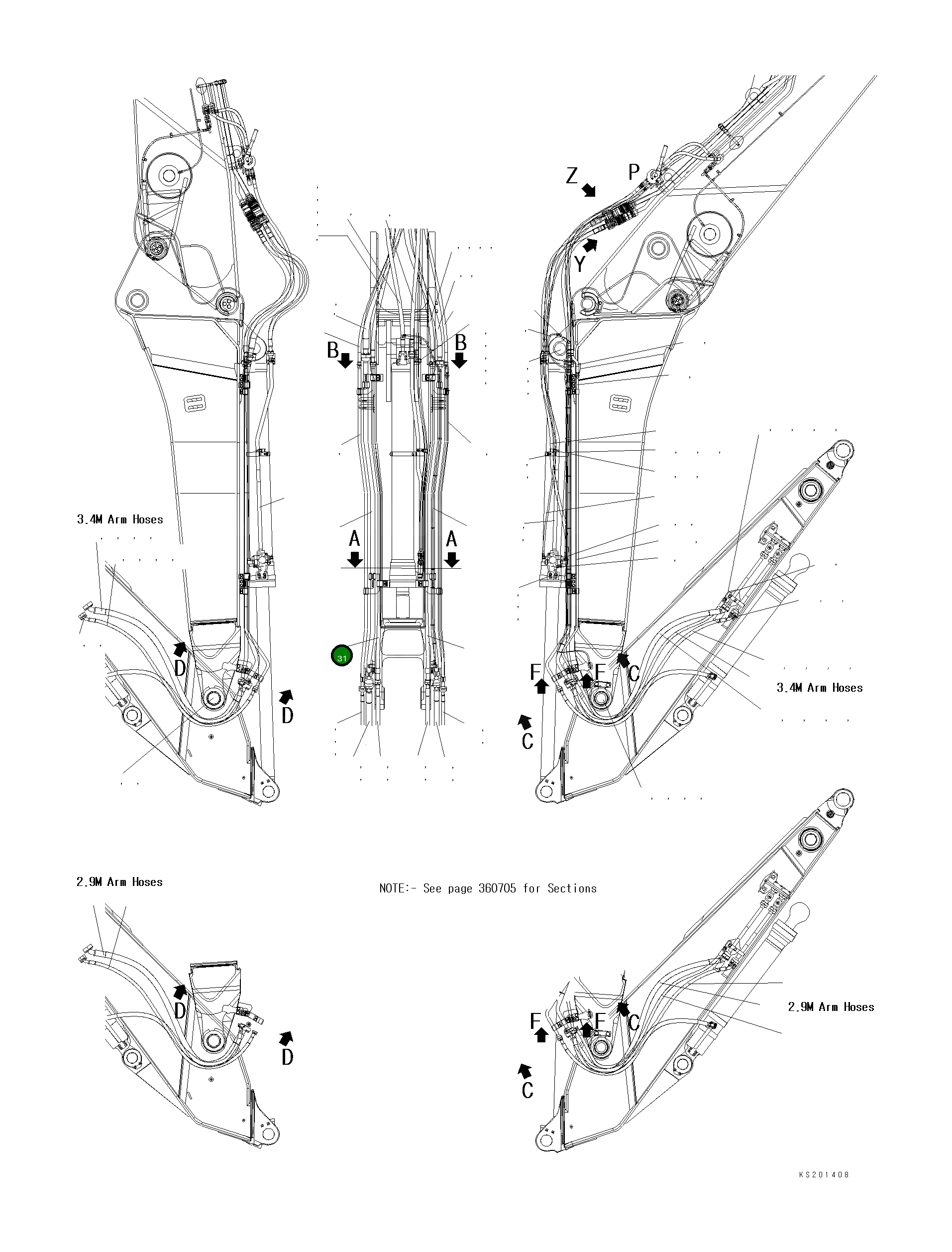 Трубка 208-62-KD120 Komatsu