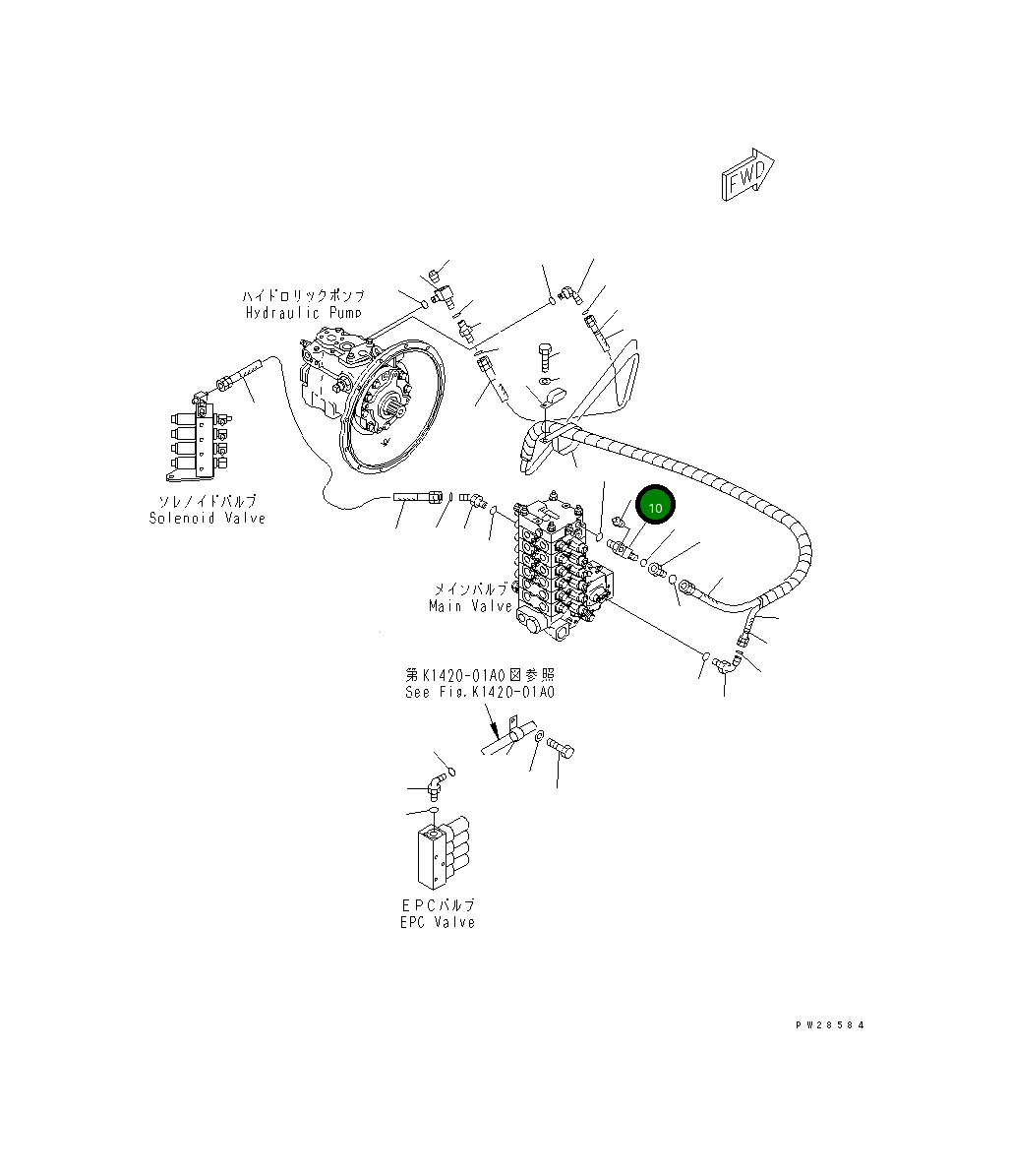 Угловой штуцер 8230-62-1210 Komatsu