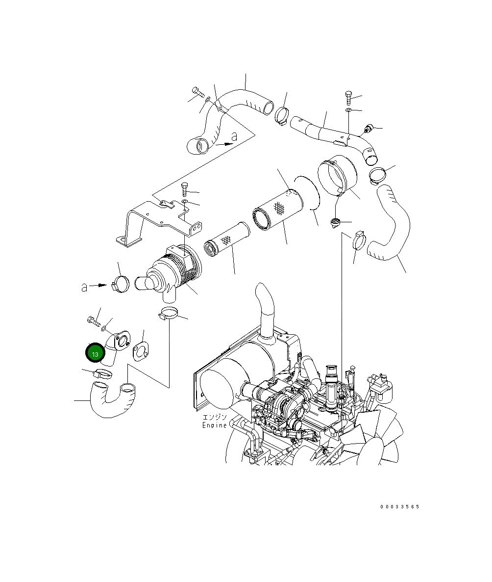 Труба 21W-01-41171 Komatsu