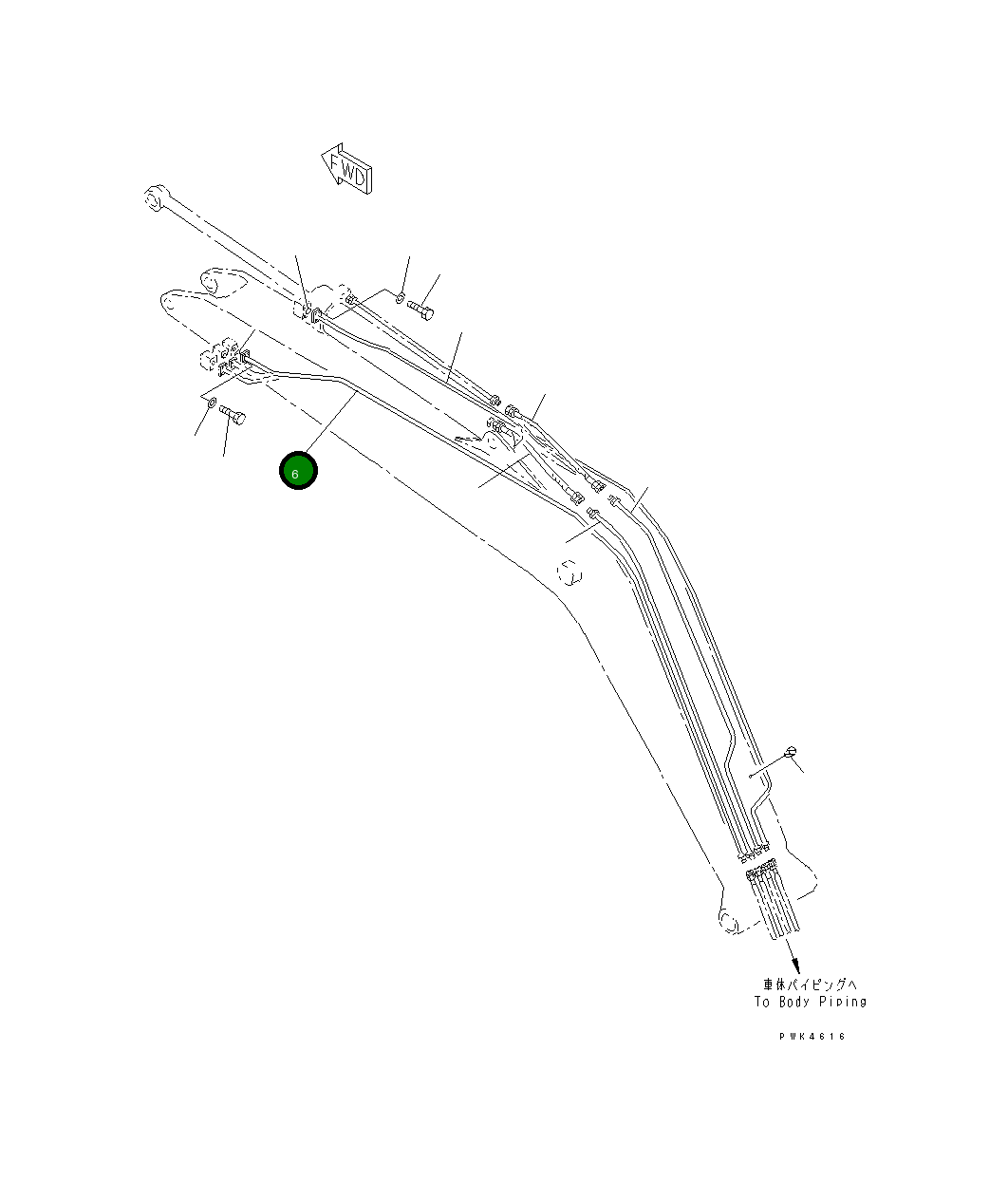 Трубка 203-957-6441 Komatsu