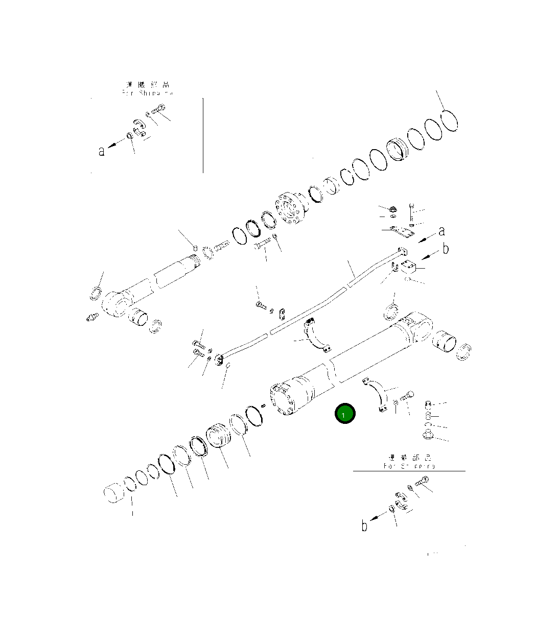 Цилиндр 707-13-15540 Komatsu