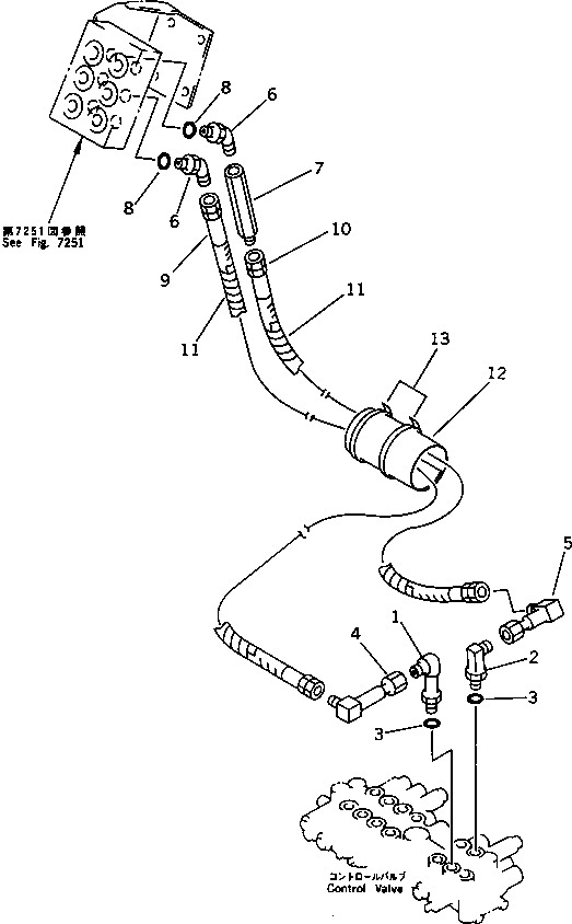 Шланг 07086-00416 Komatsu