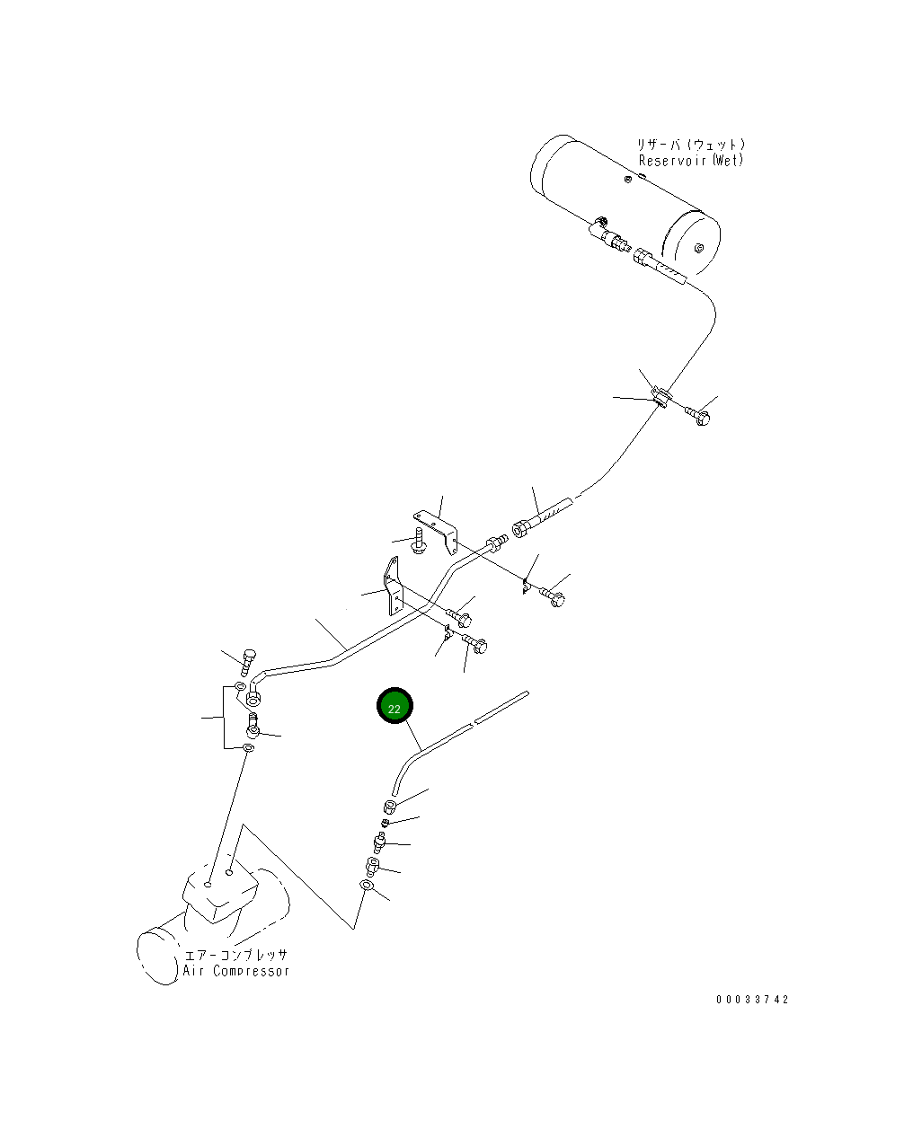 Трубка 07822-00412 Komatsu