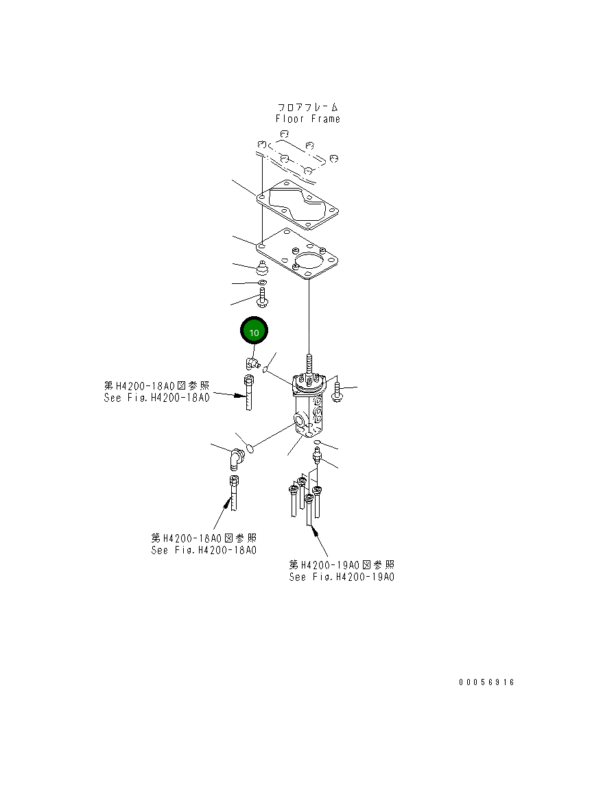 Угловой штуцер 02782-1042B Komatsu