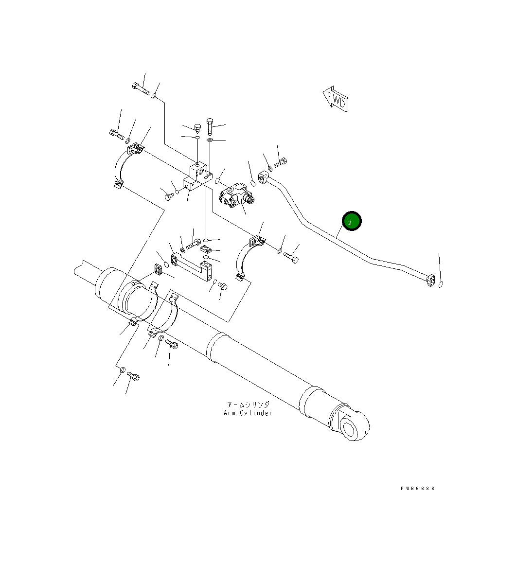 Трубка 208-62-62360 Komatsu