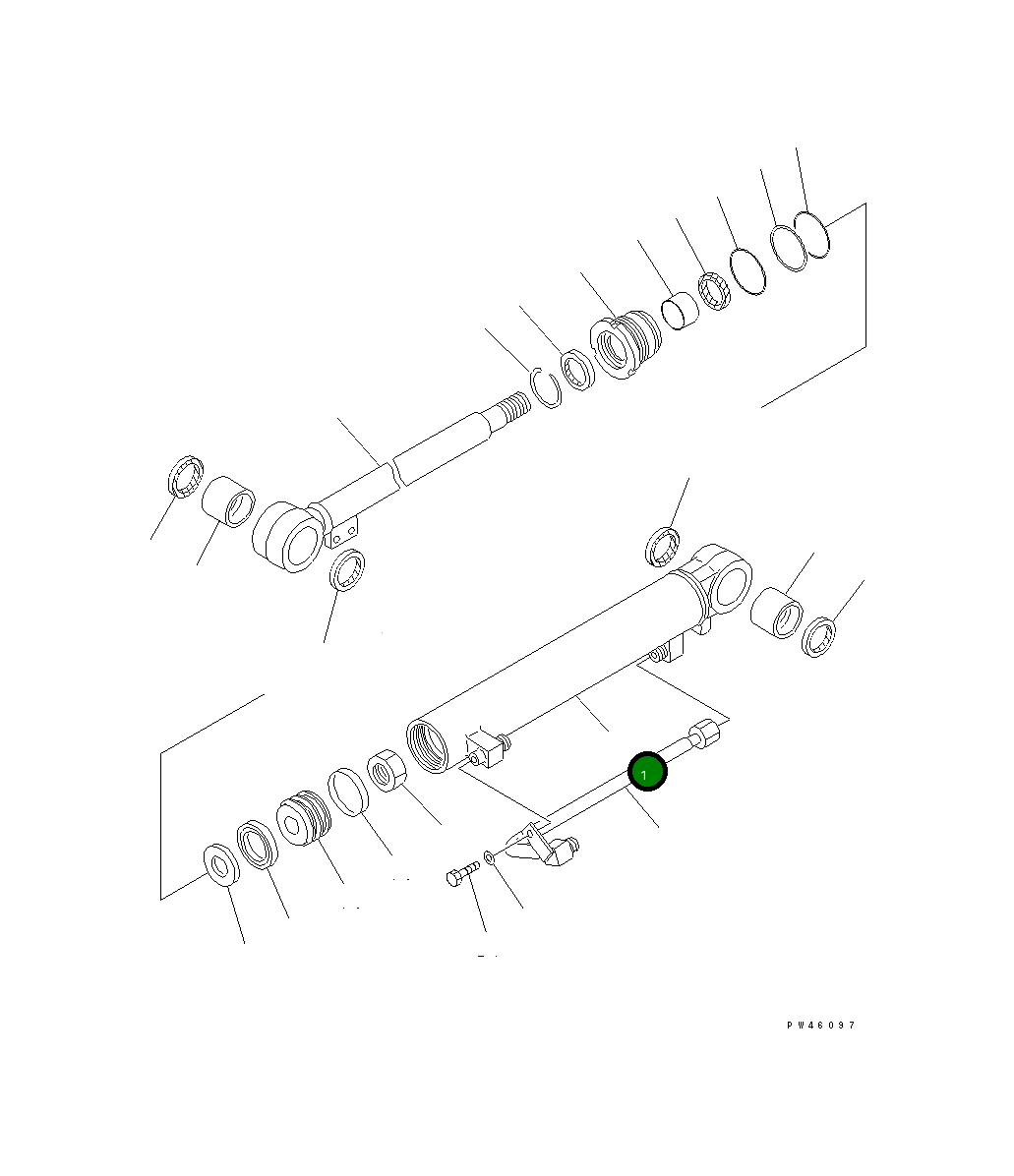 Цилиндр 362-63-22540 Komatsu