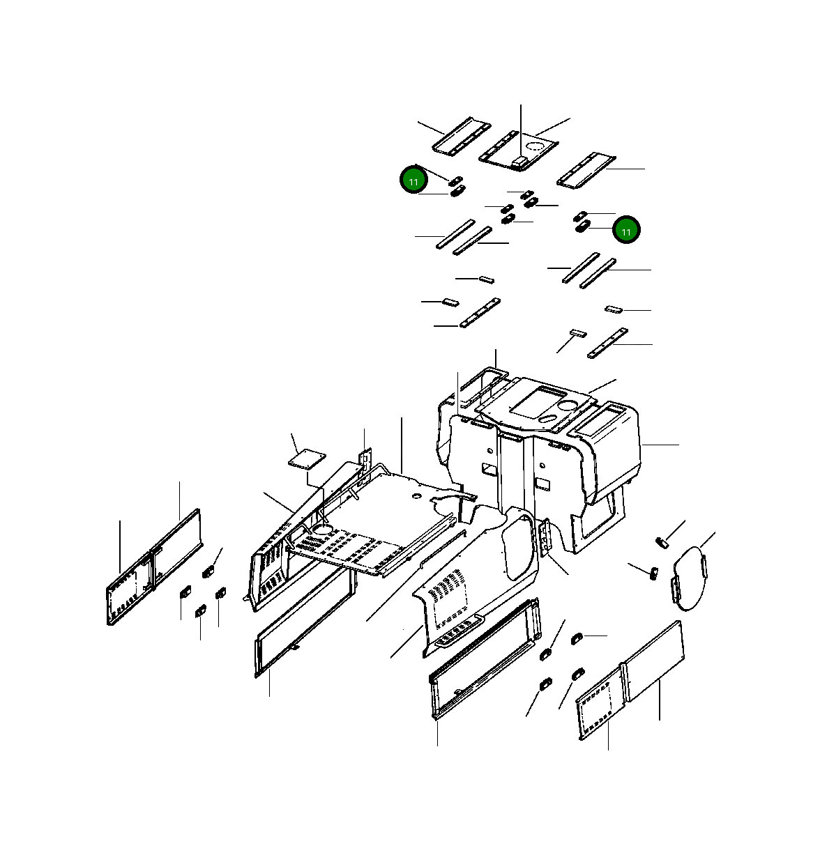 Фиксатор панели 1172 064 C1 Komatsu