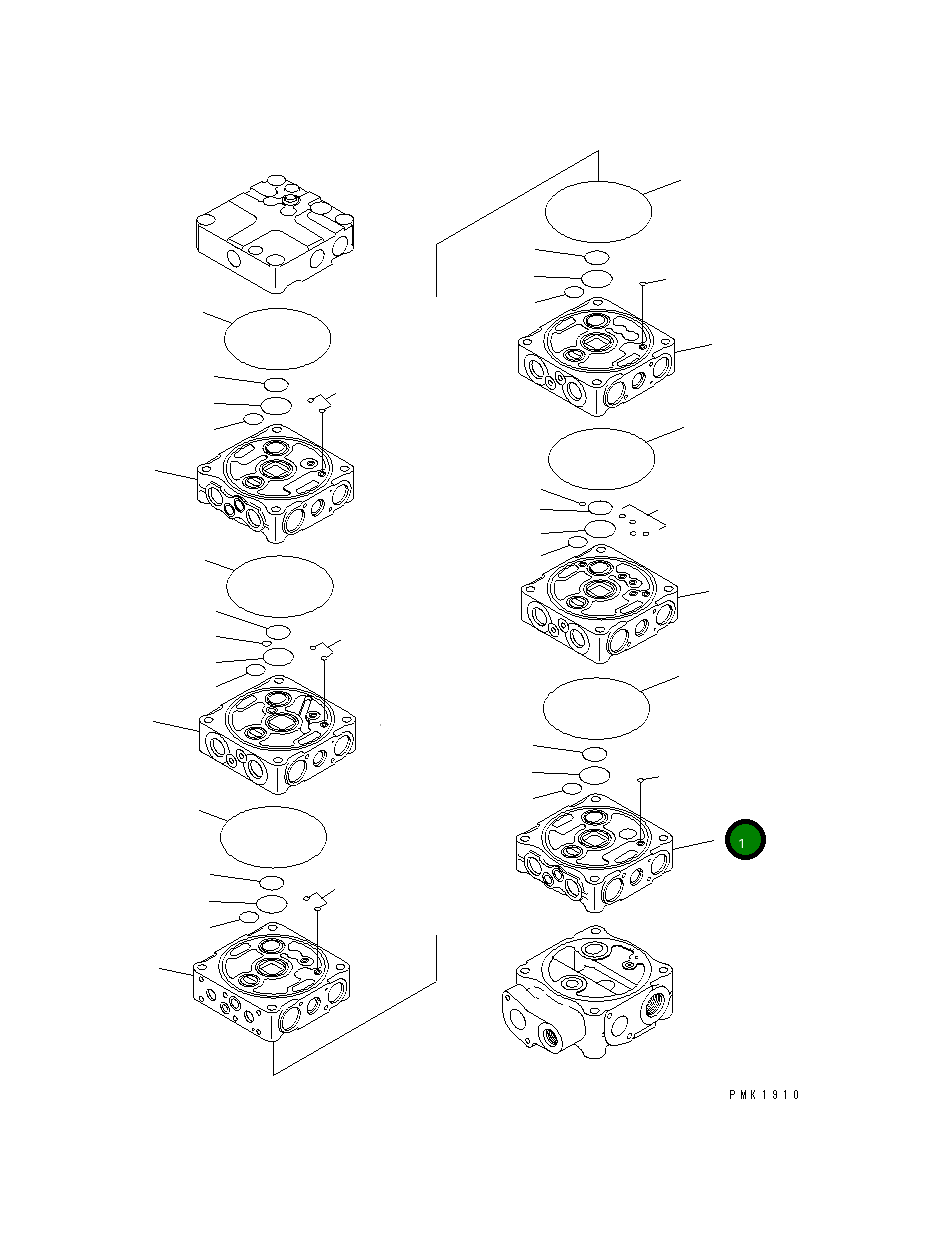 Управляющий клапан 723-56-12100 Komatsu