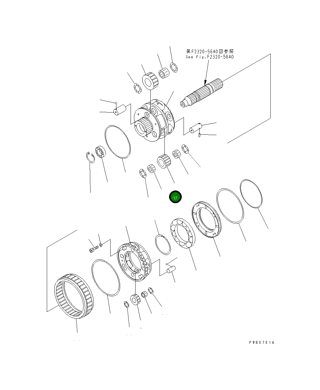 Шестерня 17M-15-42441 Komatsu