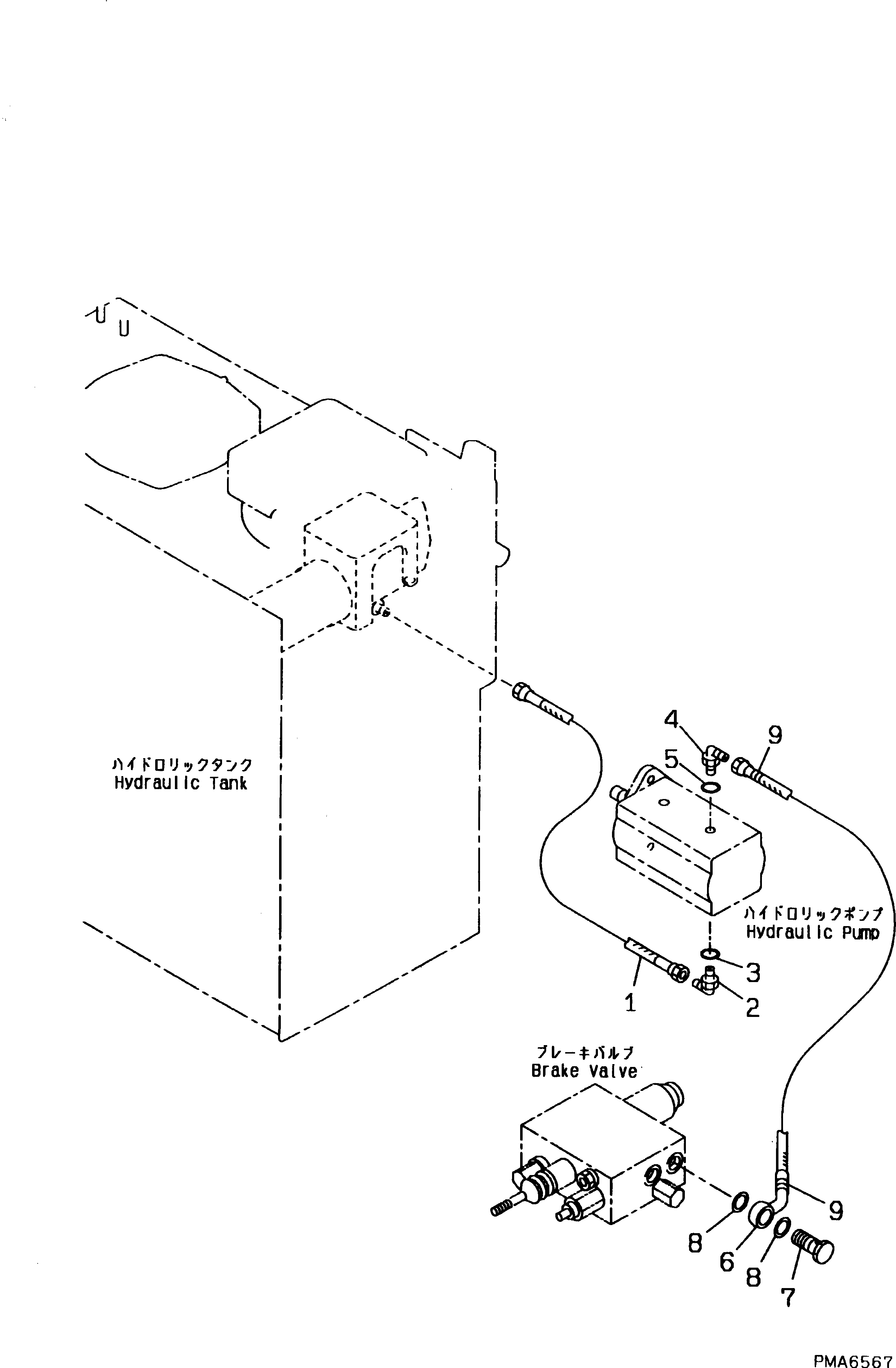 Шланг 20E-62-K2140 Komatsu