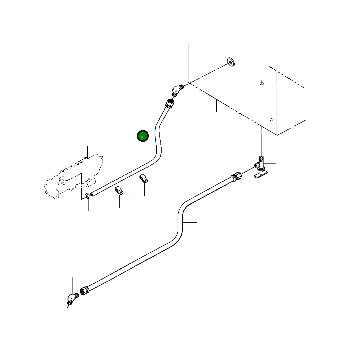 Шланг 1237 524 H1 Komatsu