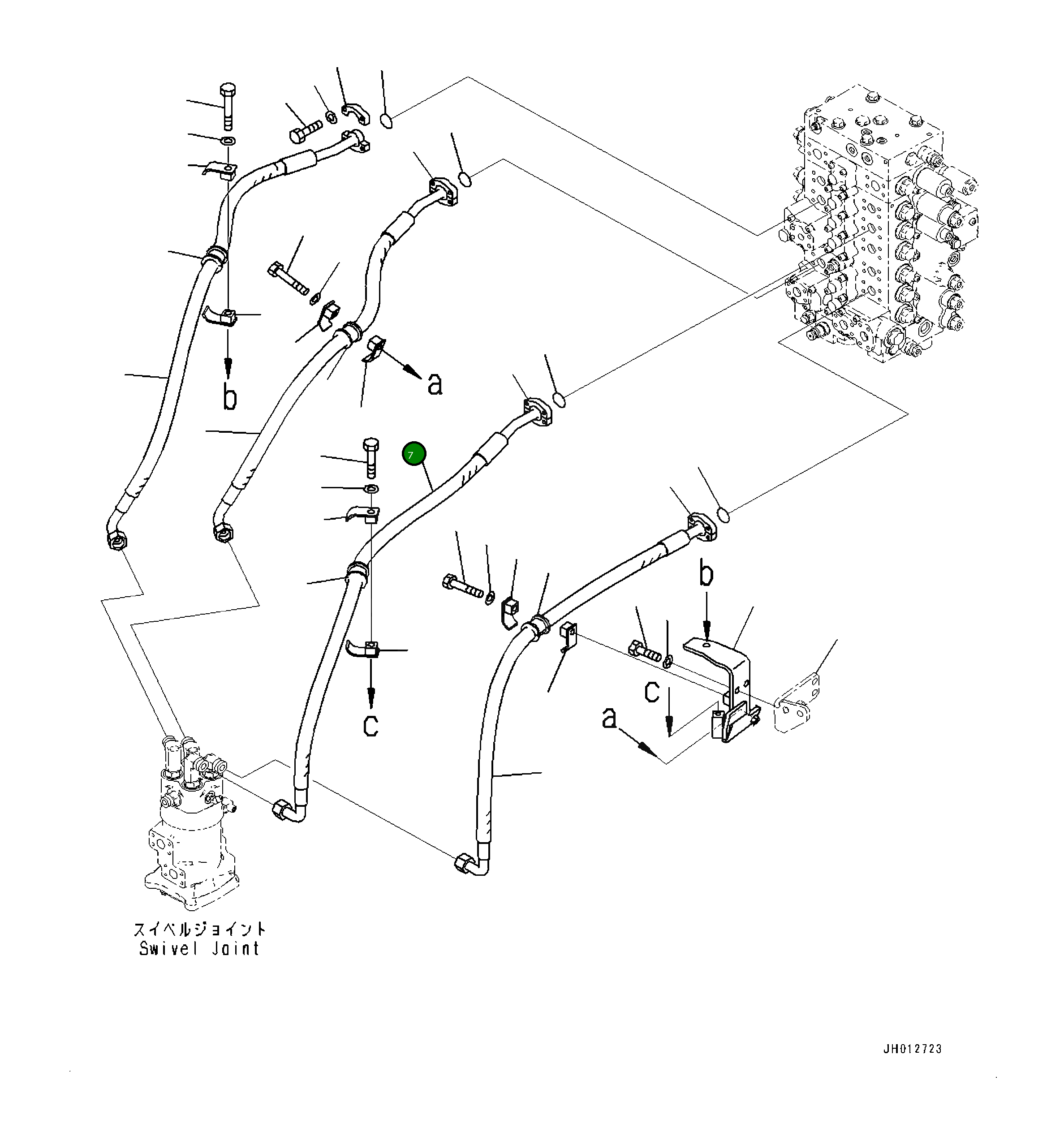 Шланг 2A6-62-12171 Komatsu