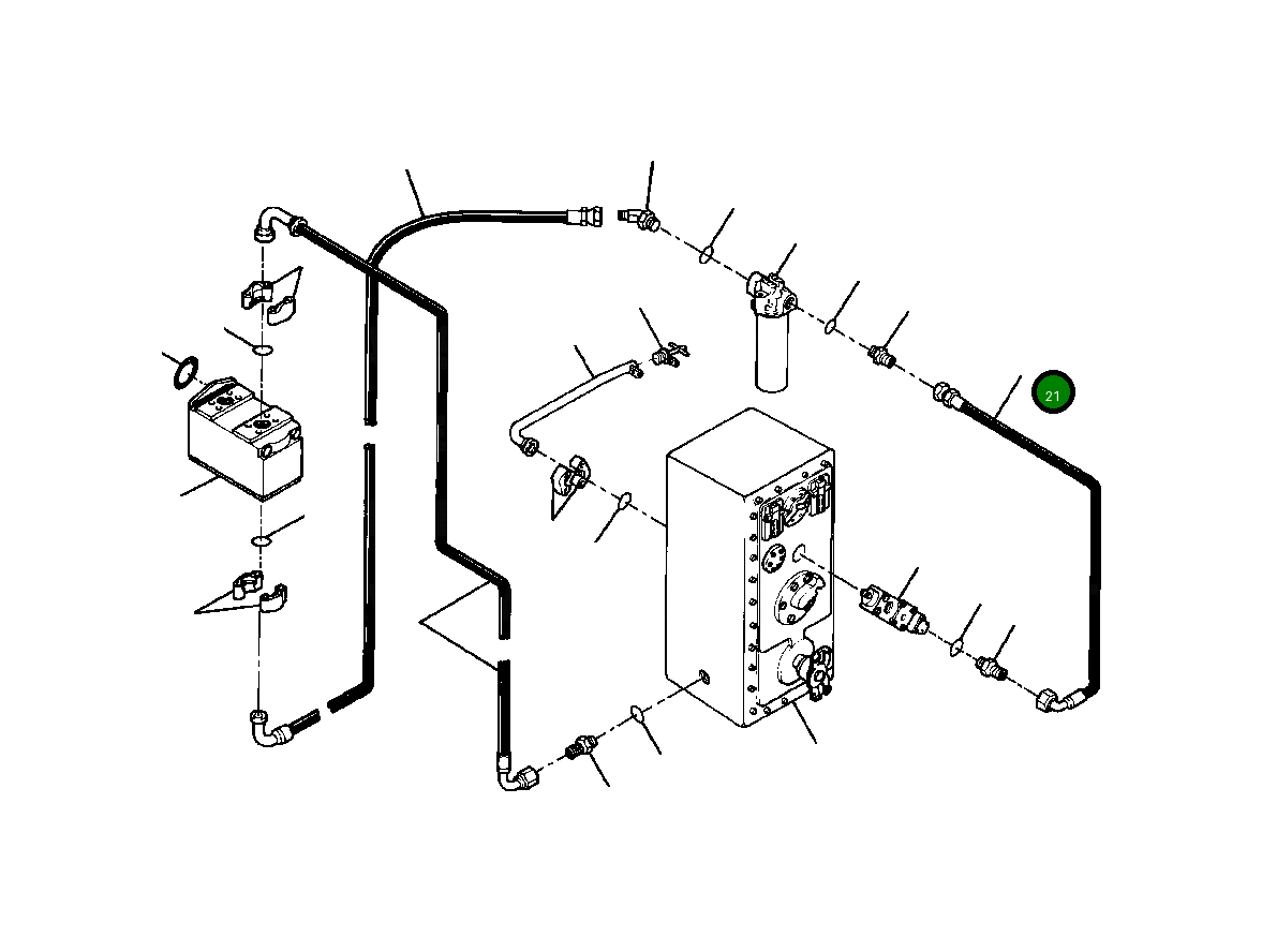 Шланг 1244 099 H1 Komatsu