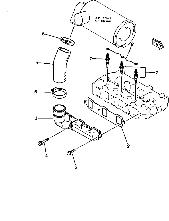 Шланг YM119654-12550 Komatsu
