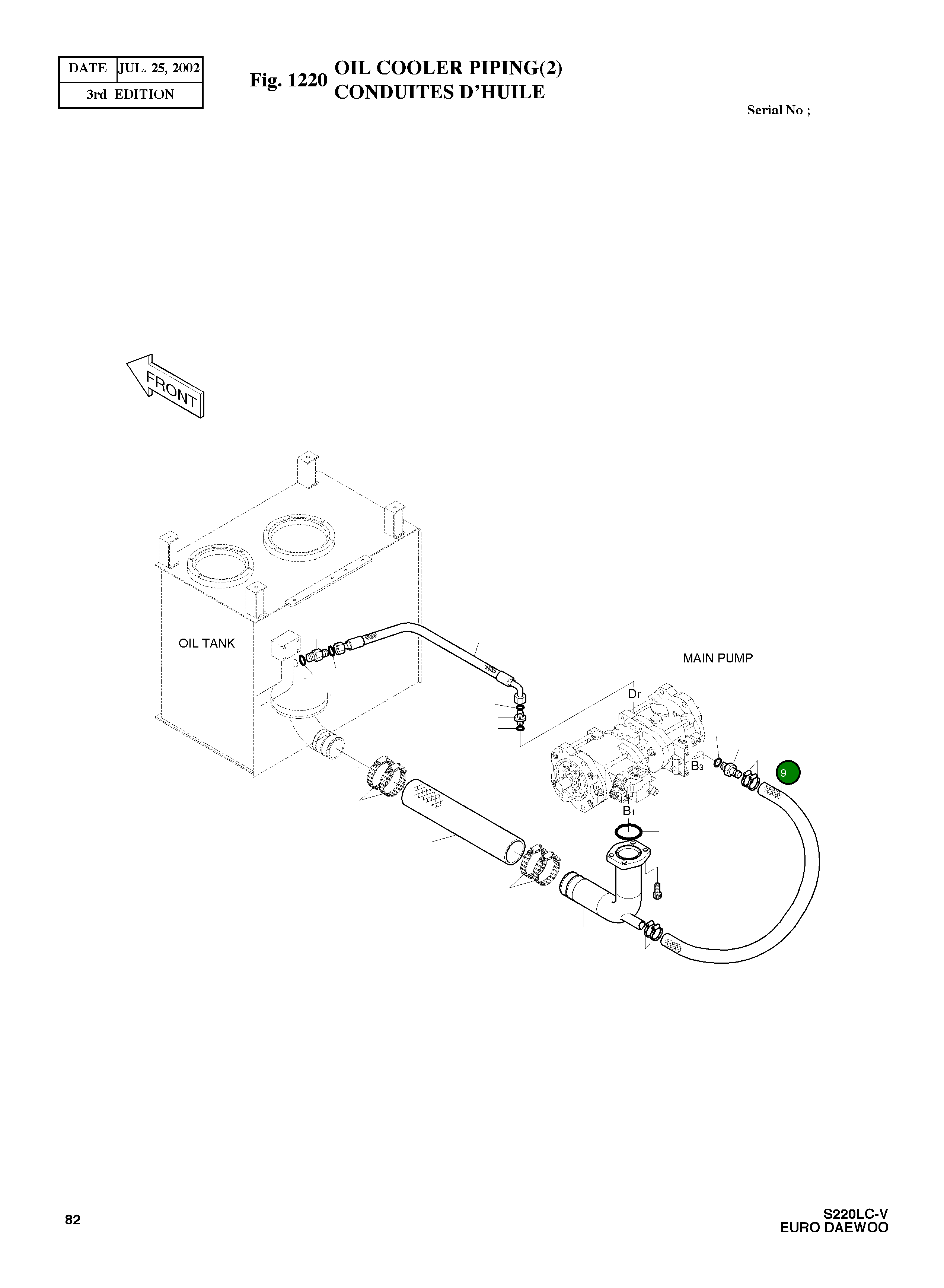 Шланг 850L 2185-1002D143 Komatsu
