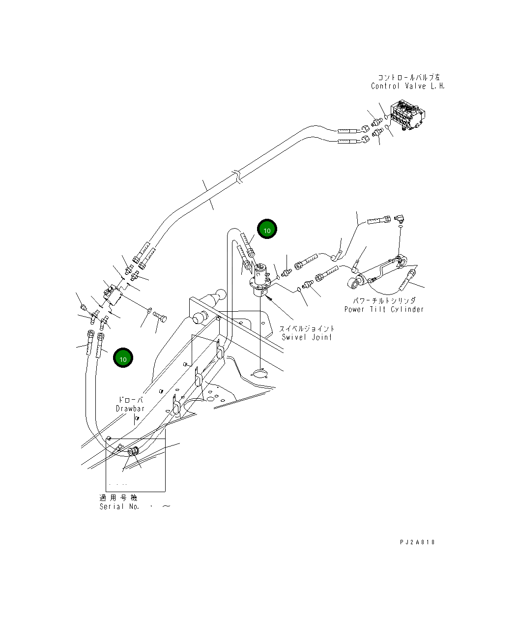 Шланг 07631-40338 Komatsu