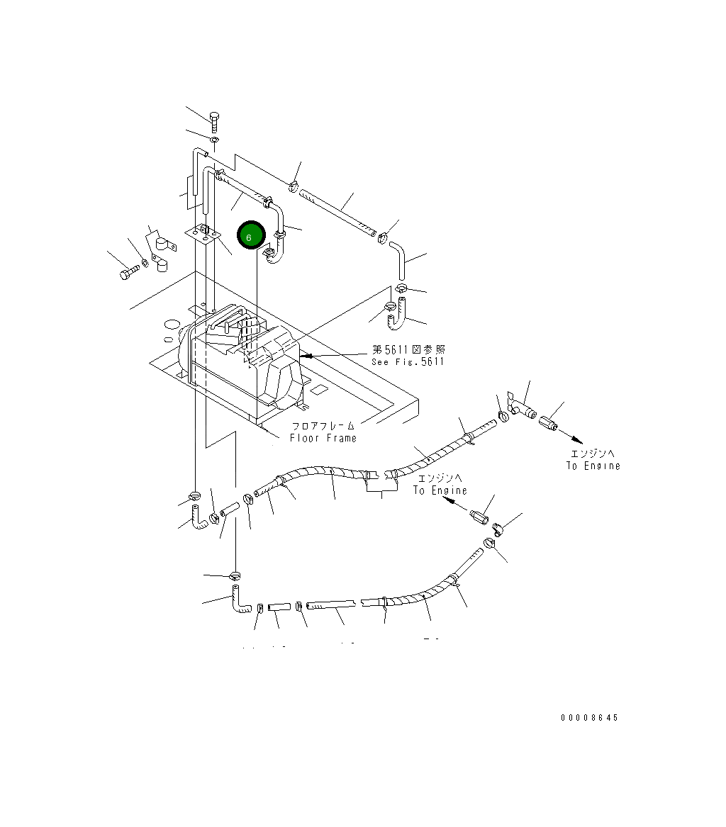 Шланг 09483-00502 Komatsu