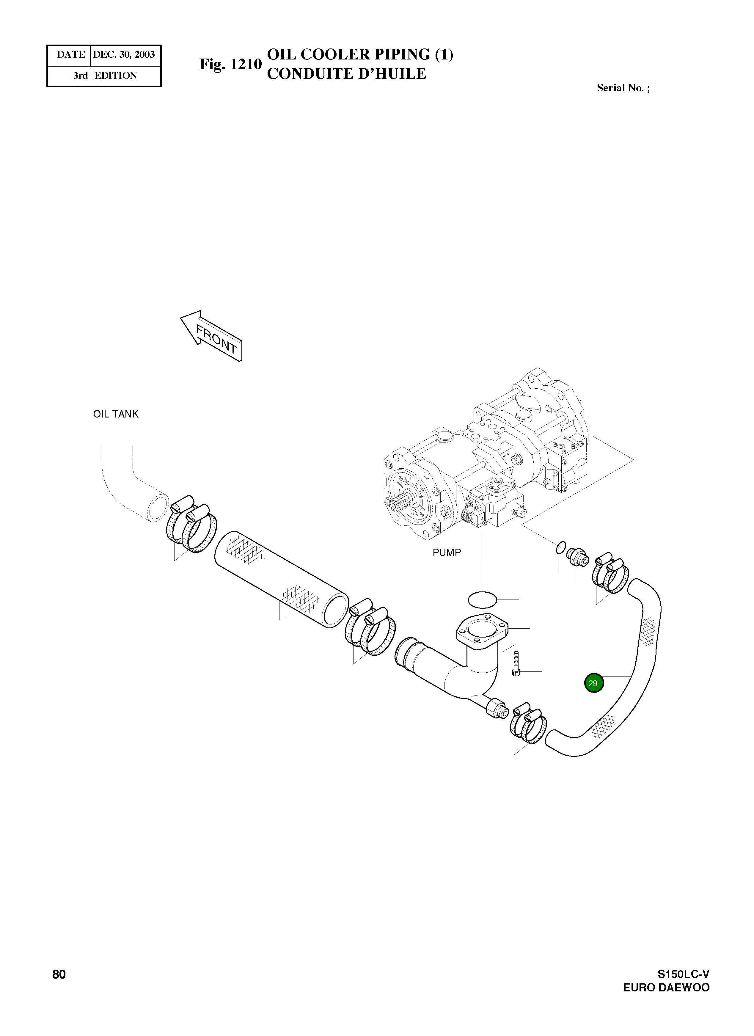 Шланг 740L 2185-1002D122 Komatsu