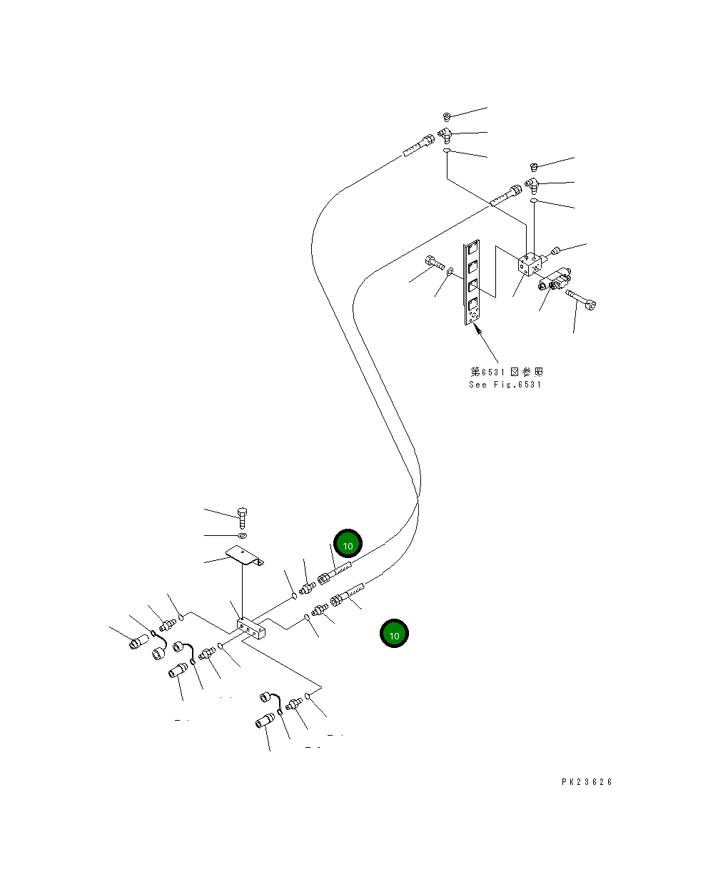 Шланг 07108-20348 Komatsu