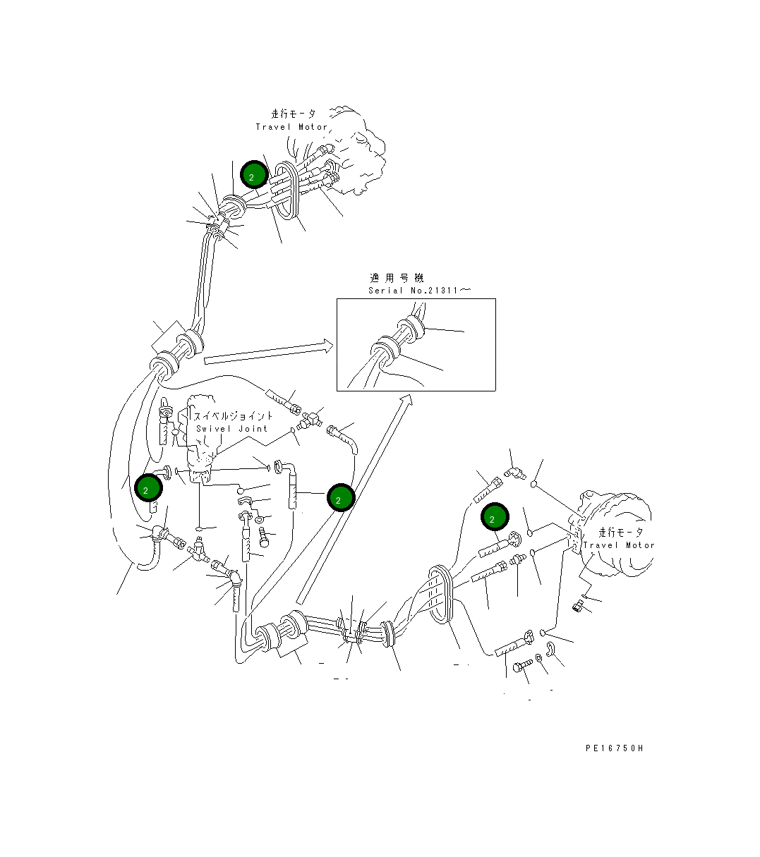 Шланг 07098-01027 Komatsu