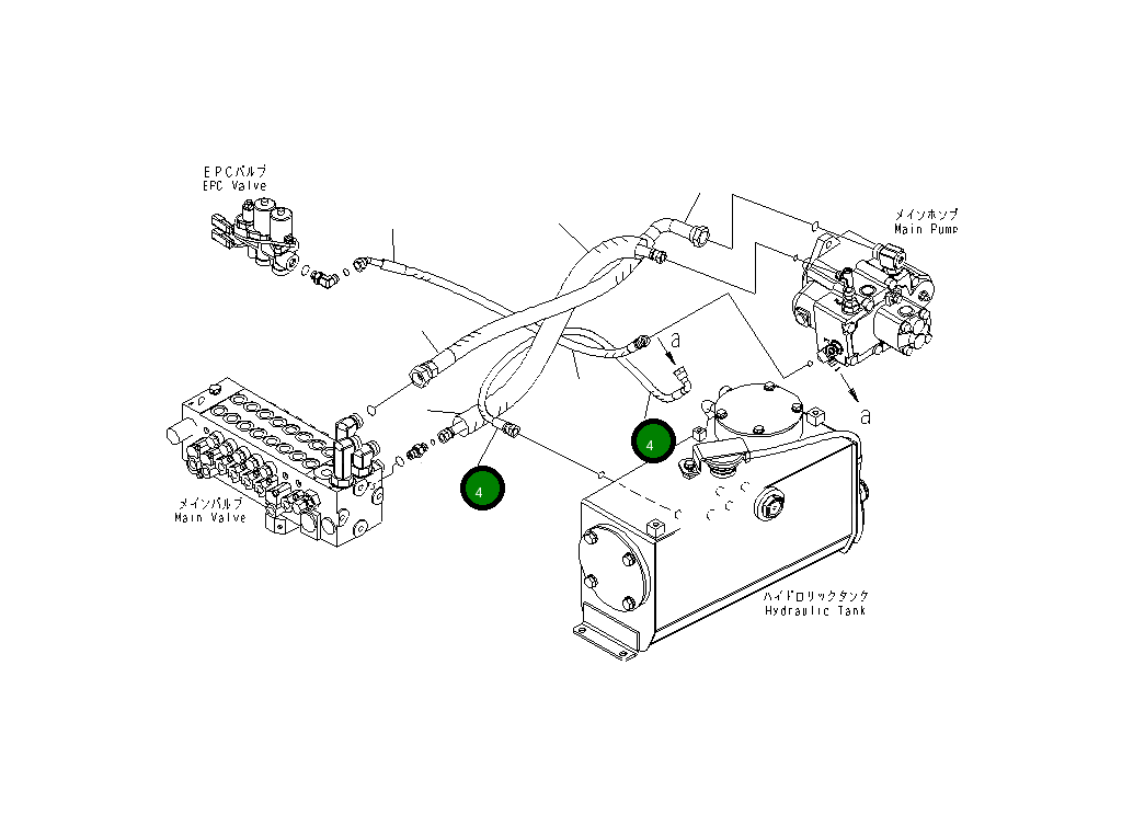 Шланг 22J-62-26170 Komatsu
