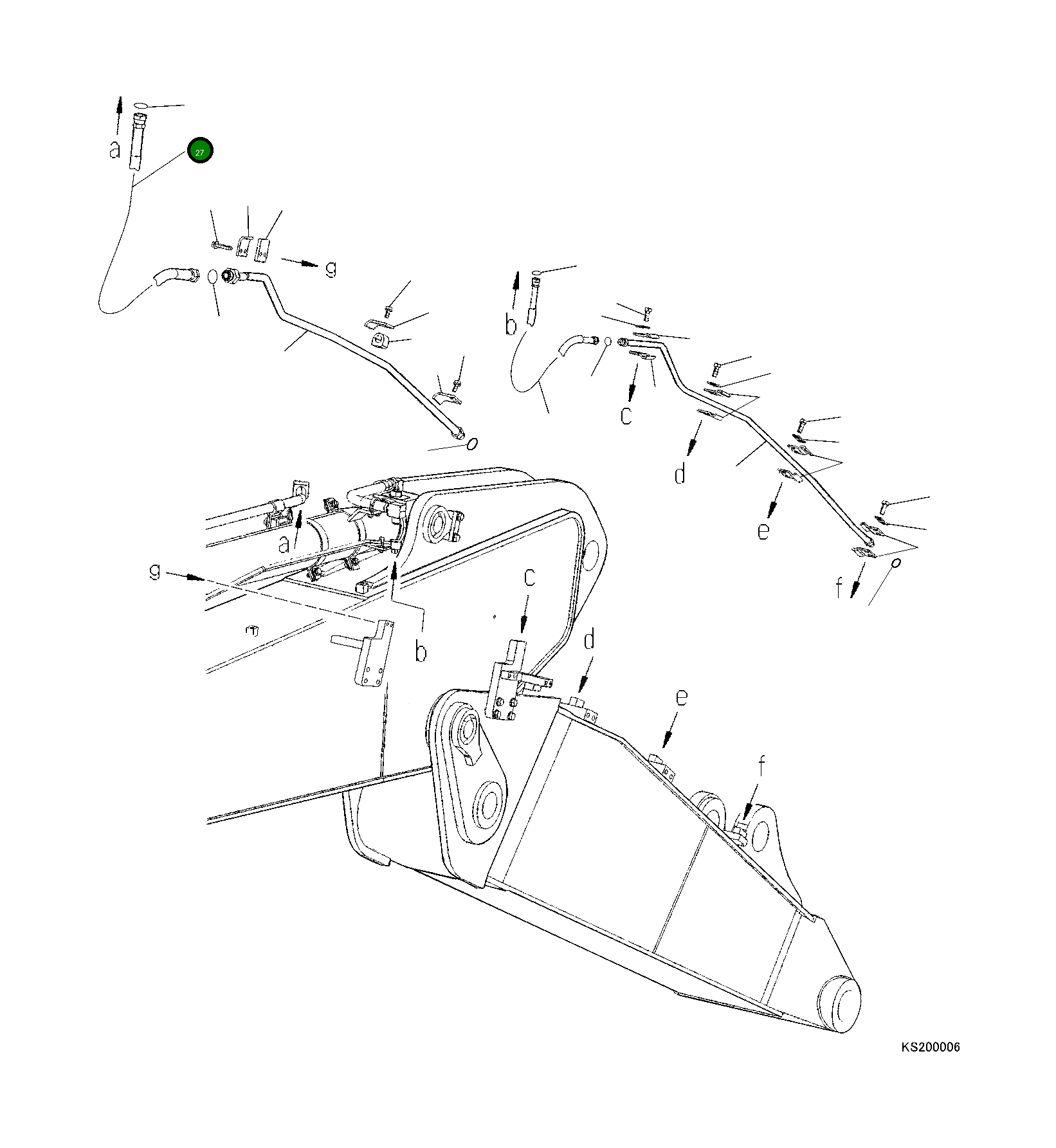 Шланг 02762-20612 Komatsu