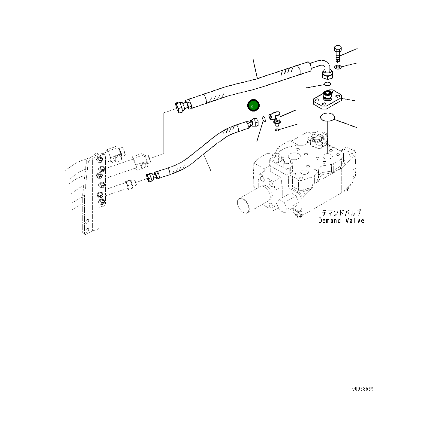 Шланг 02766-00606 Komatsu