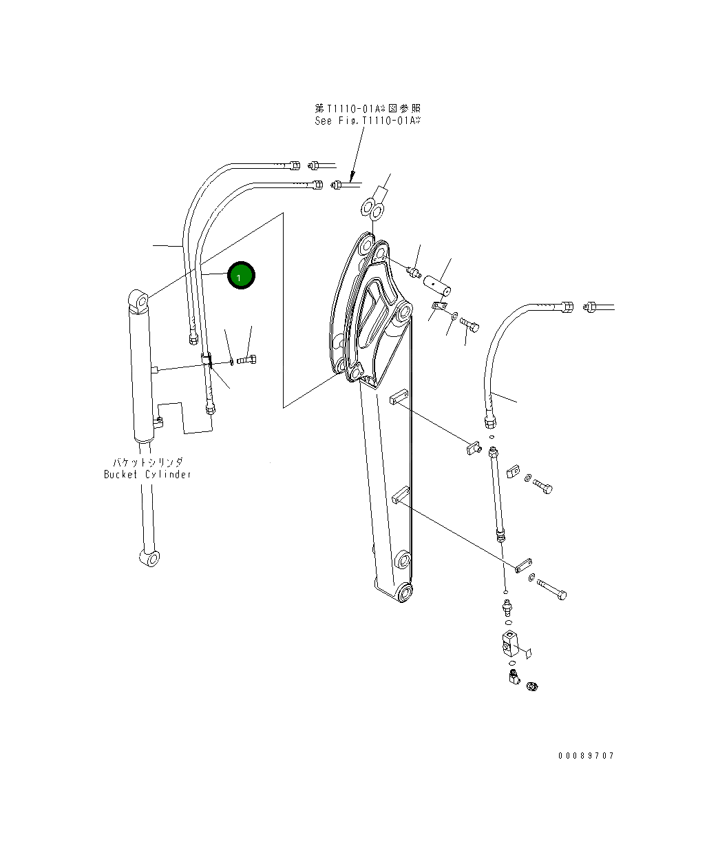Шланг 22F-62-32910 Komatsu