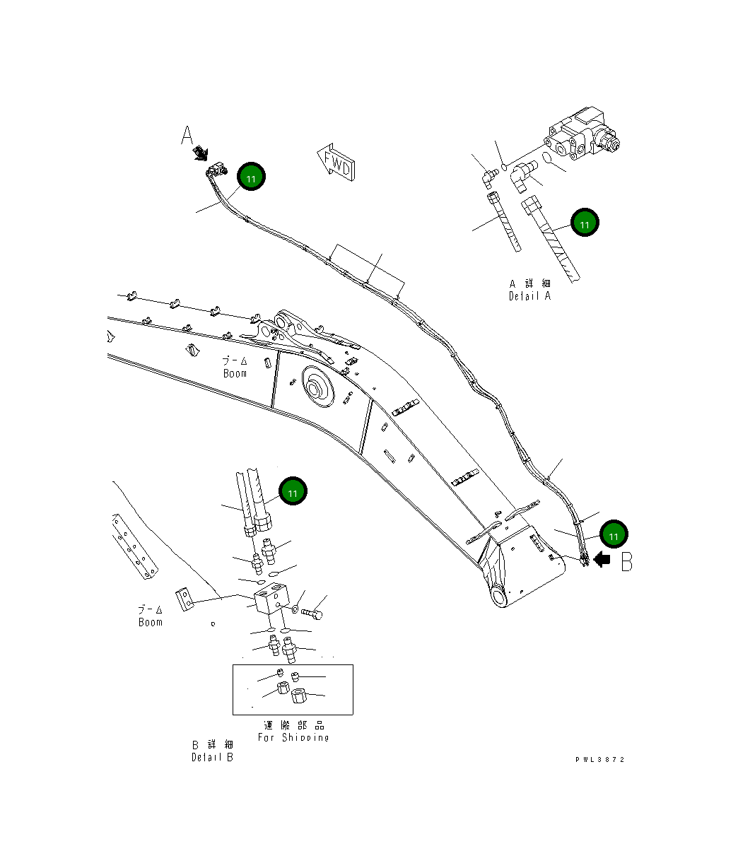 Шланг 21M-62-18170 Komatsu