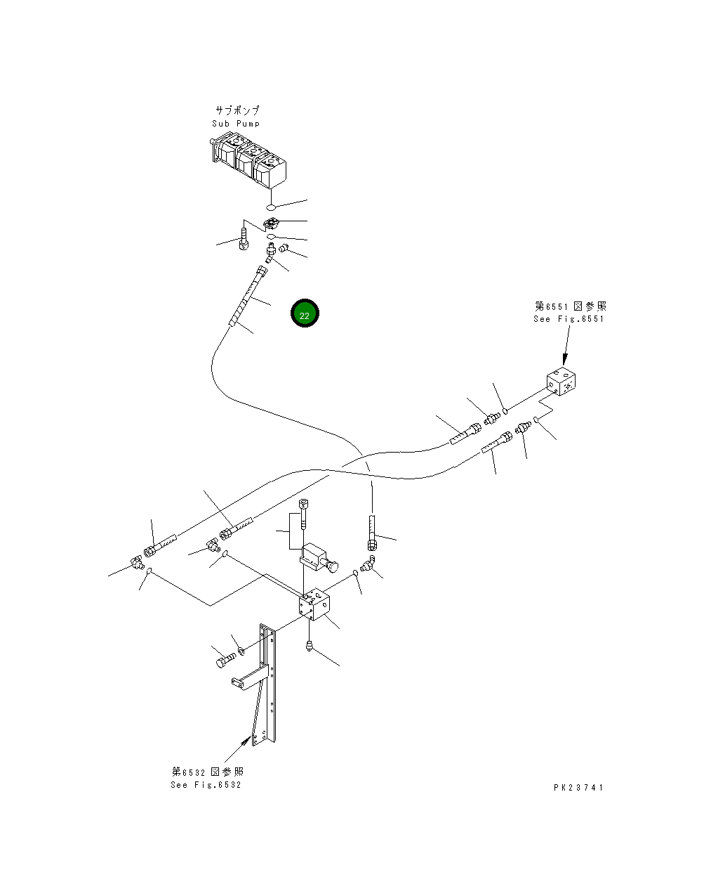 Шланг 07108-20337 Komatsu